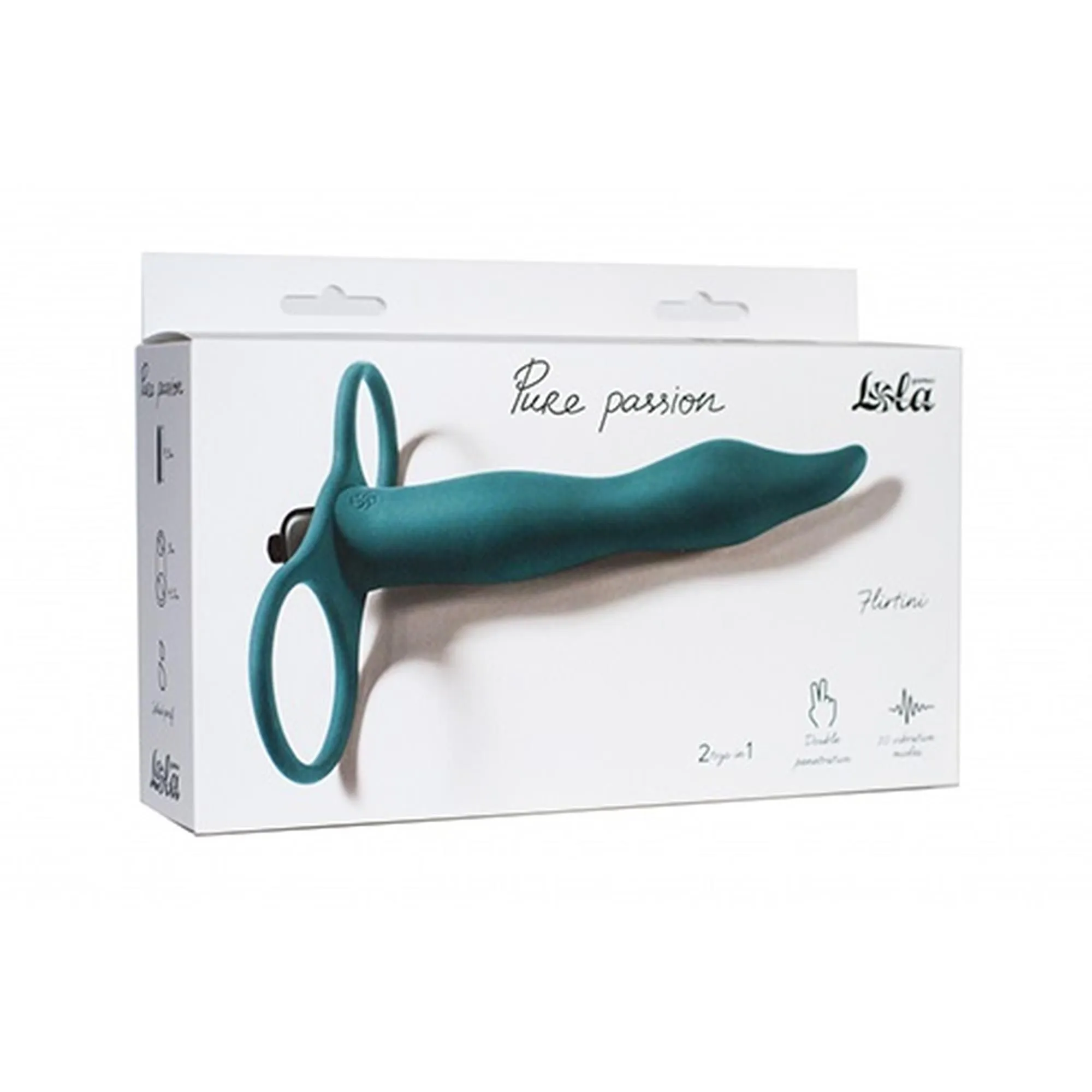 Страпон Lola Toys Pure Passion Flirtini Green, 15.9 см (зеленый)