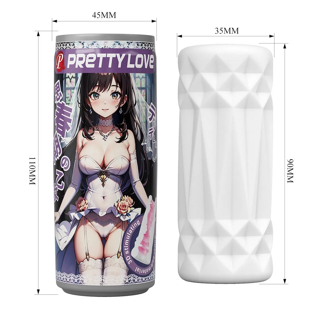 Мастурбатор Pretty Love Super Soft 3D Stimulating, 9 см (білий)