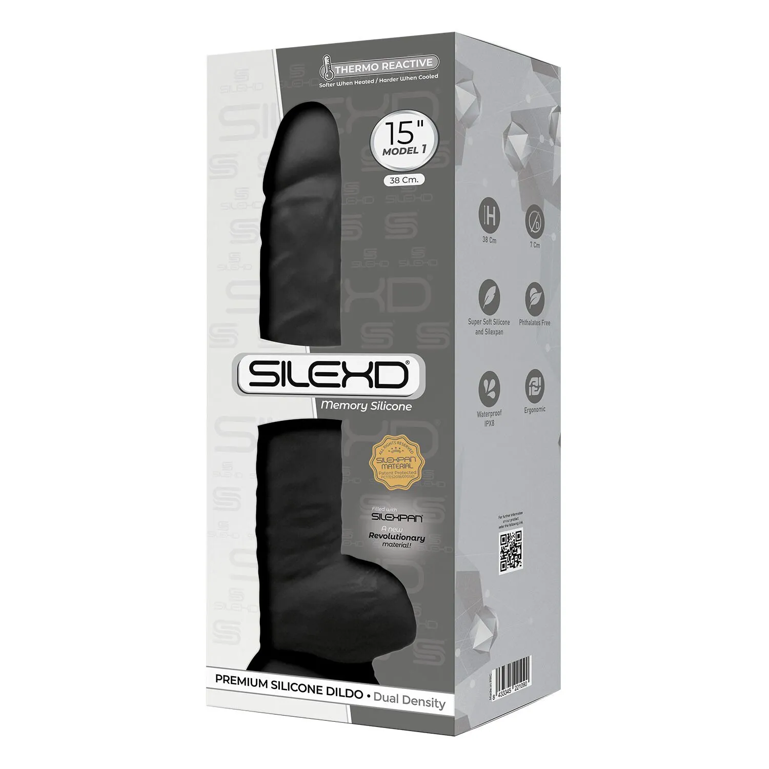 Фаллоимитатор SilexD Premium Silicone Dildo Model 1 Size 15, 38 см (черный)