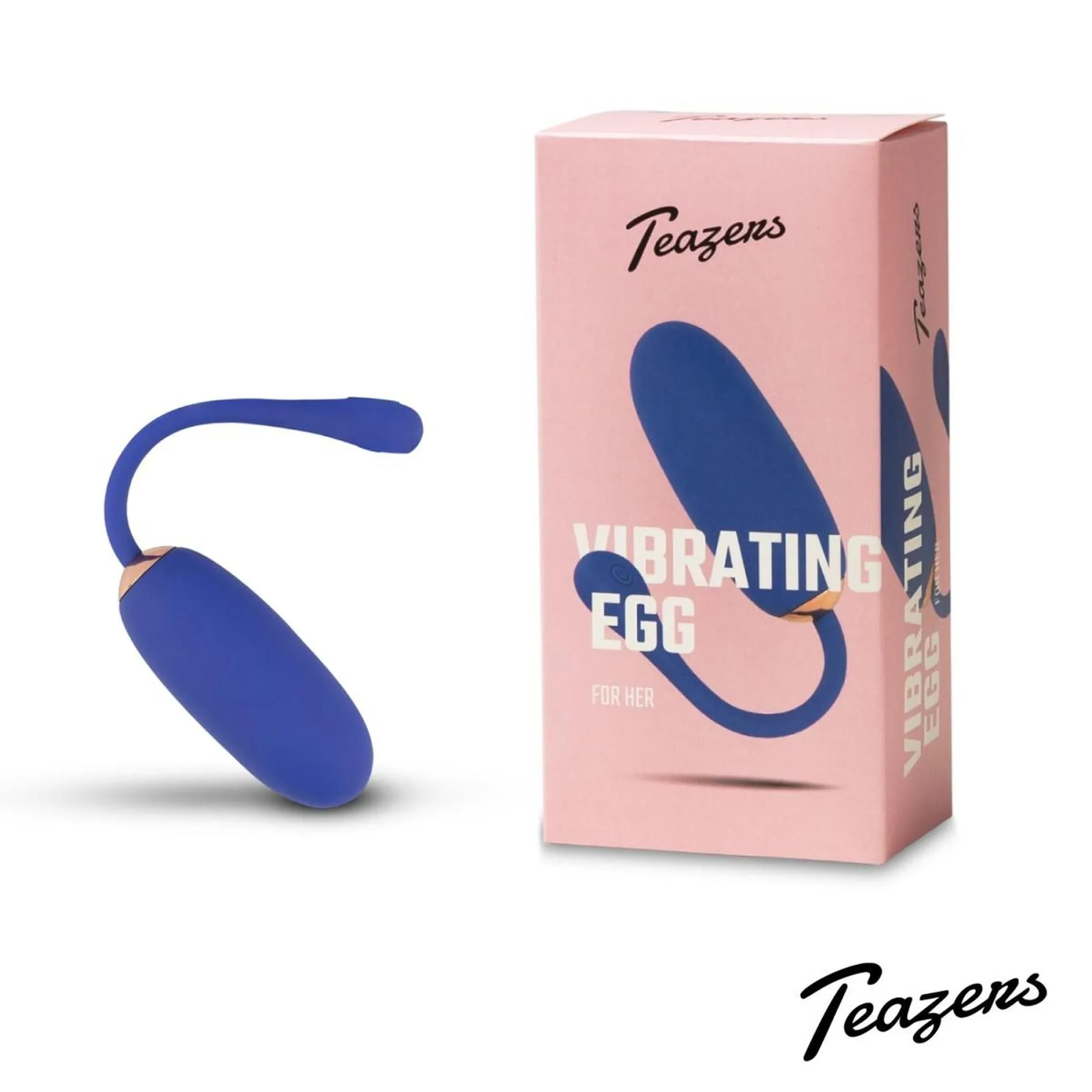 Віброяйце Teazers Egg with Remote, 18.5 см (синій)