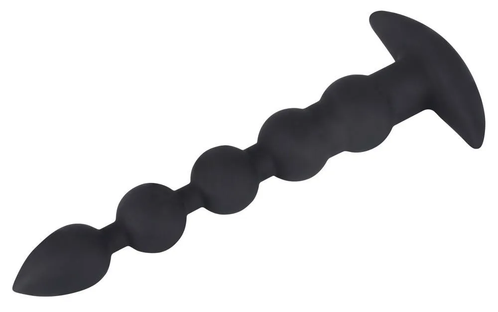 Black Velvets Rechargeable Beads - Wibrujące koraliki kulki analne, Czarny, 21 cm