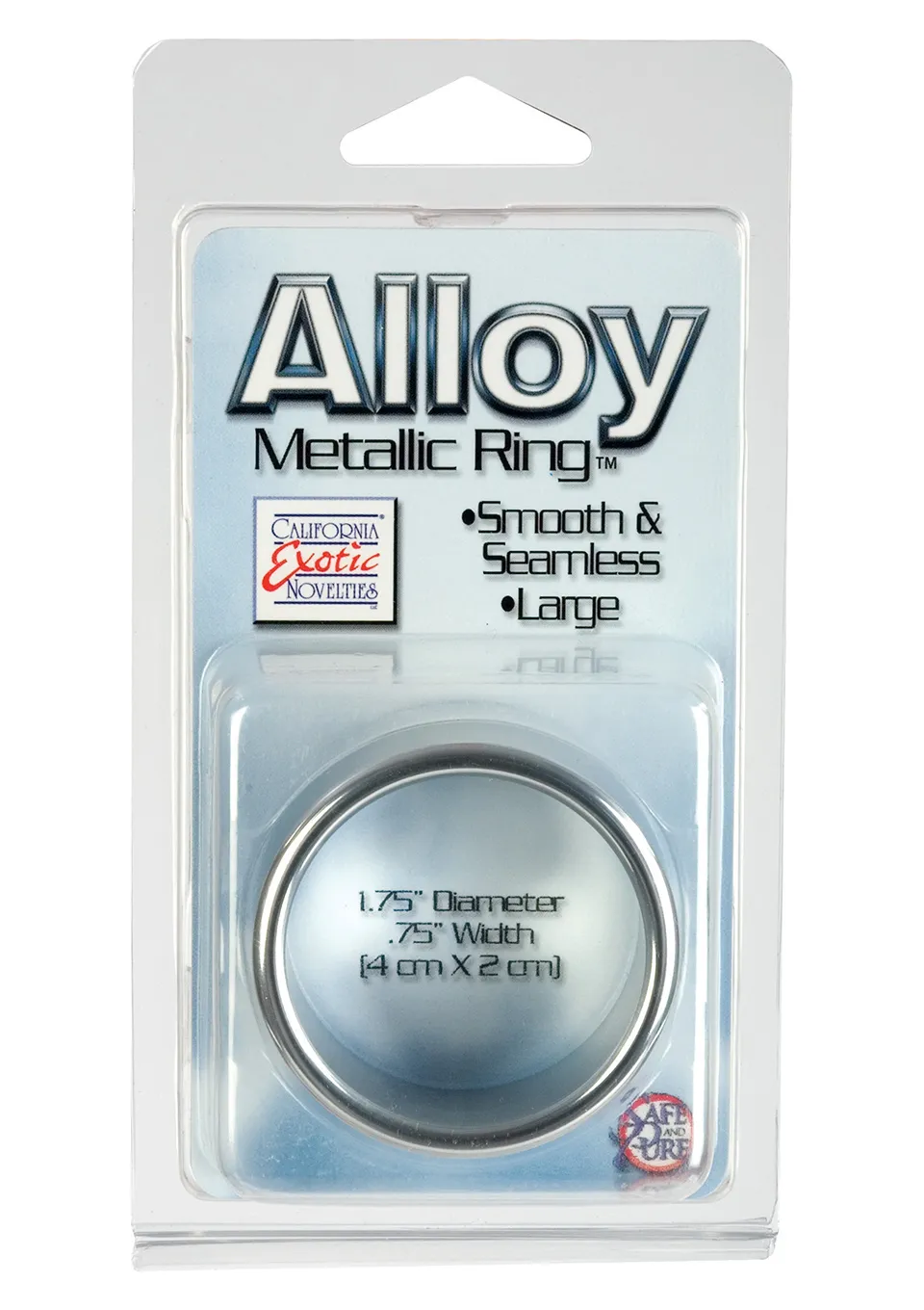 Эрекционное кольцо CalExotics Alloy Metallic Ring, 4 см (серебристый)