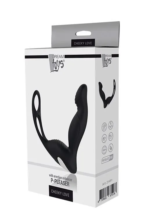 Dream Toys P-Pleaser W Erection Enhance - Stymulator prostaty, Czarny, 13 cm