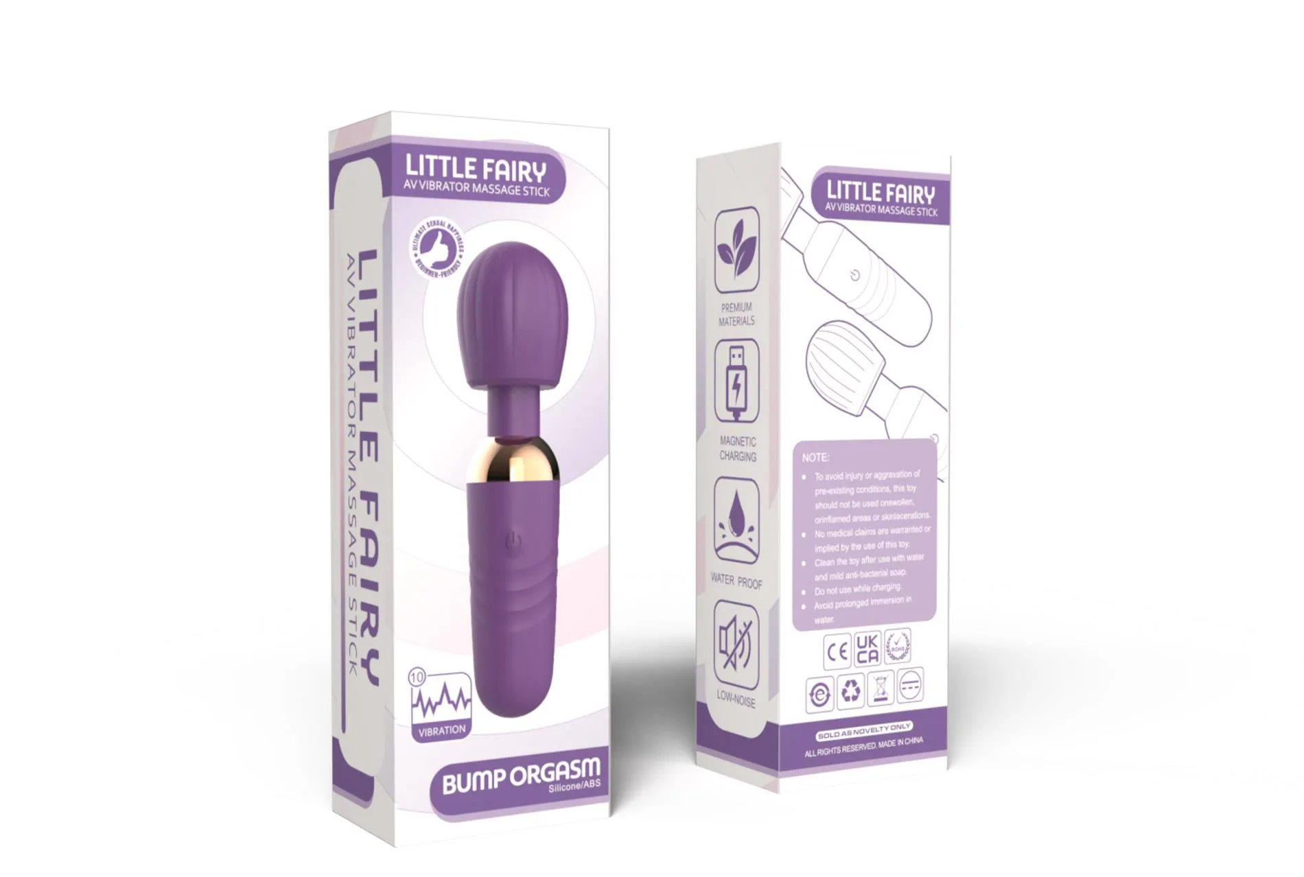 Вибратор B - Series Cute Little Fairy Wand, 14 см (фиолетовый)
