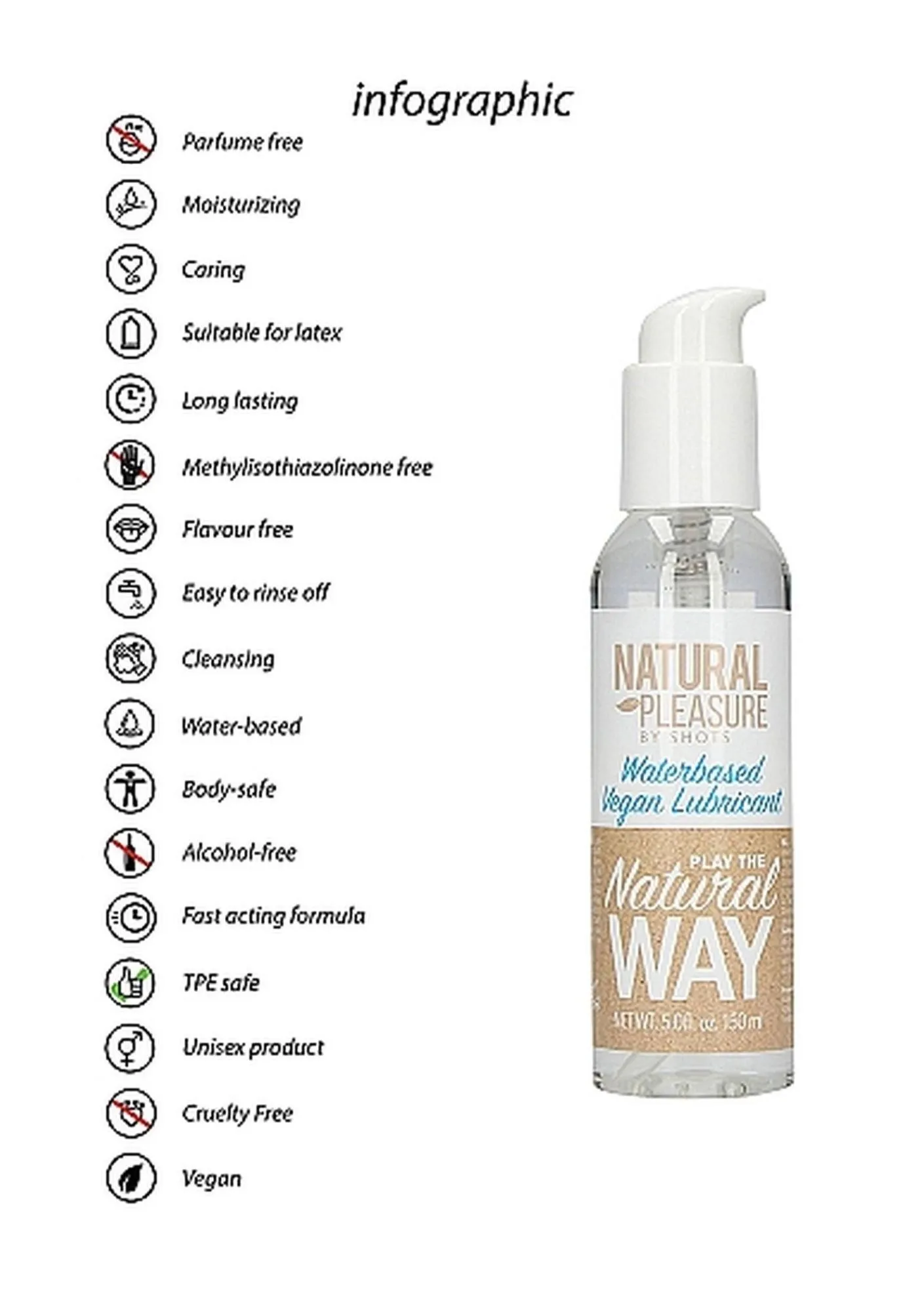 Лубрикант на водной основе Natural Pleasure, 150 мл
