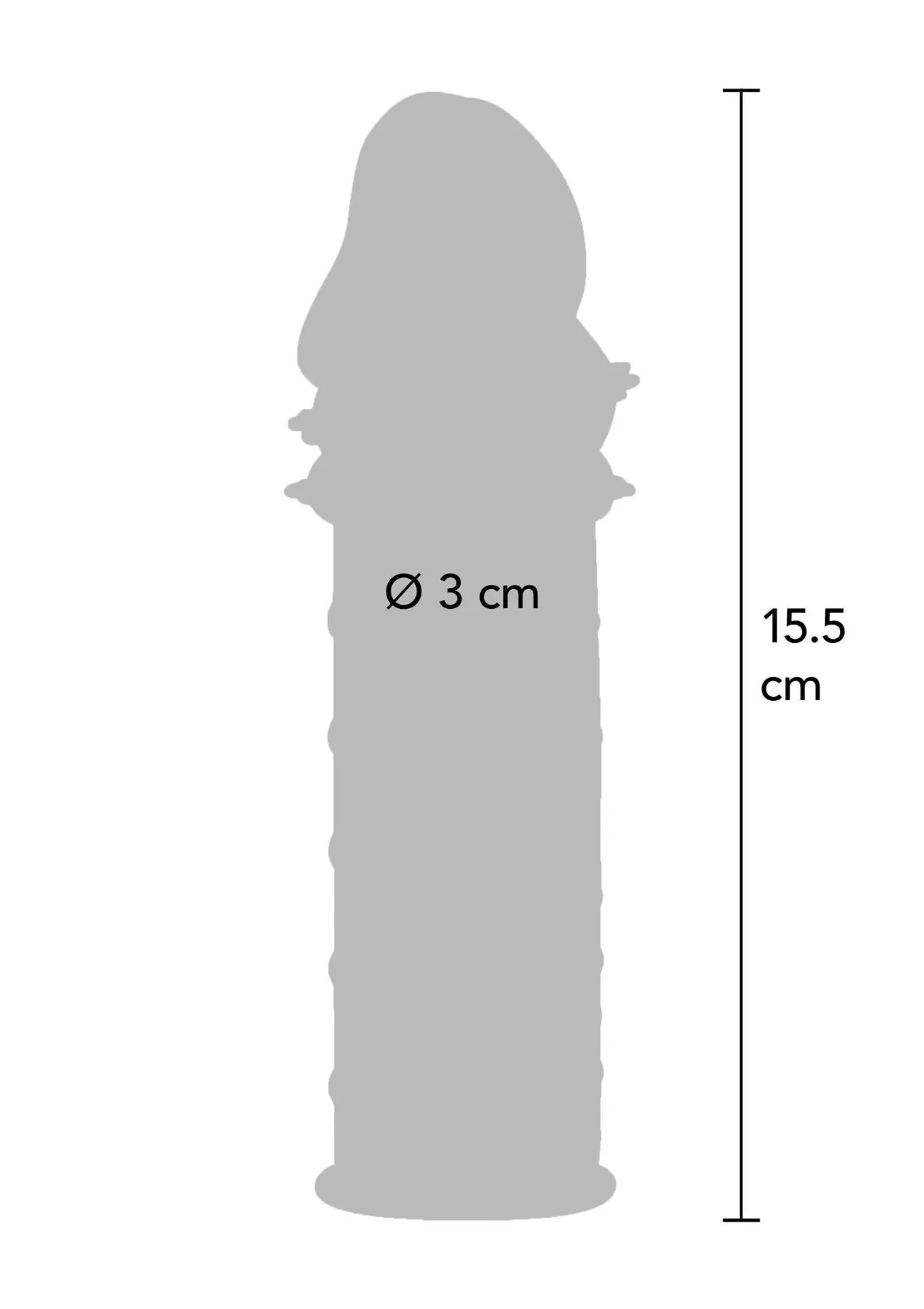 TOYJOY Power Stud Sleeve - Nakładka na penisa, W kolorze cielistym, 15.5 cm