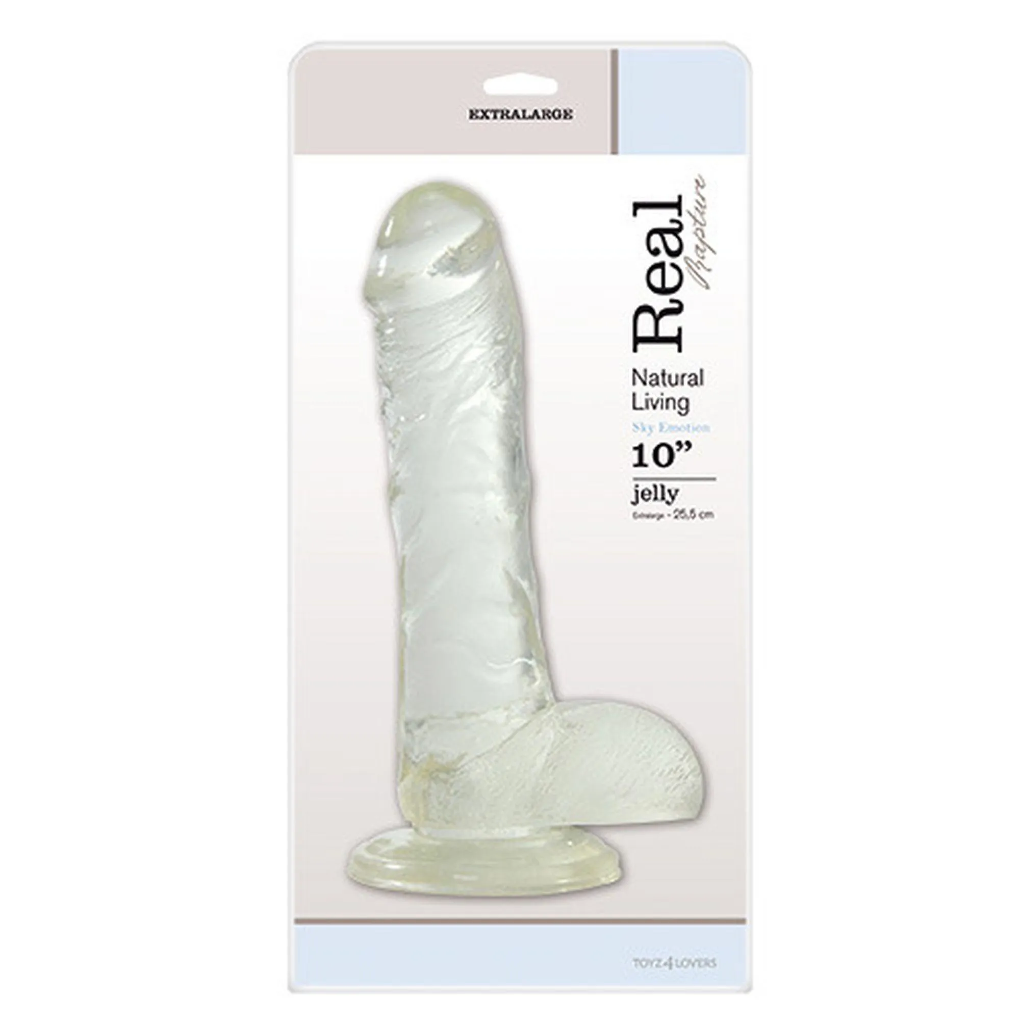 Real Rapture Real Rapture 10" - Dildo, Przezroczysty, 25.5 cm