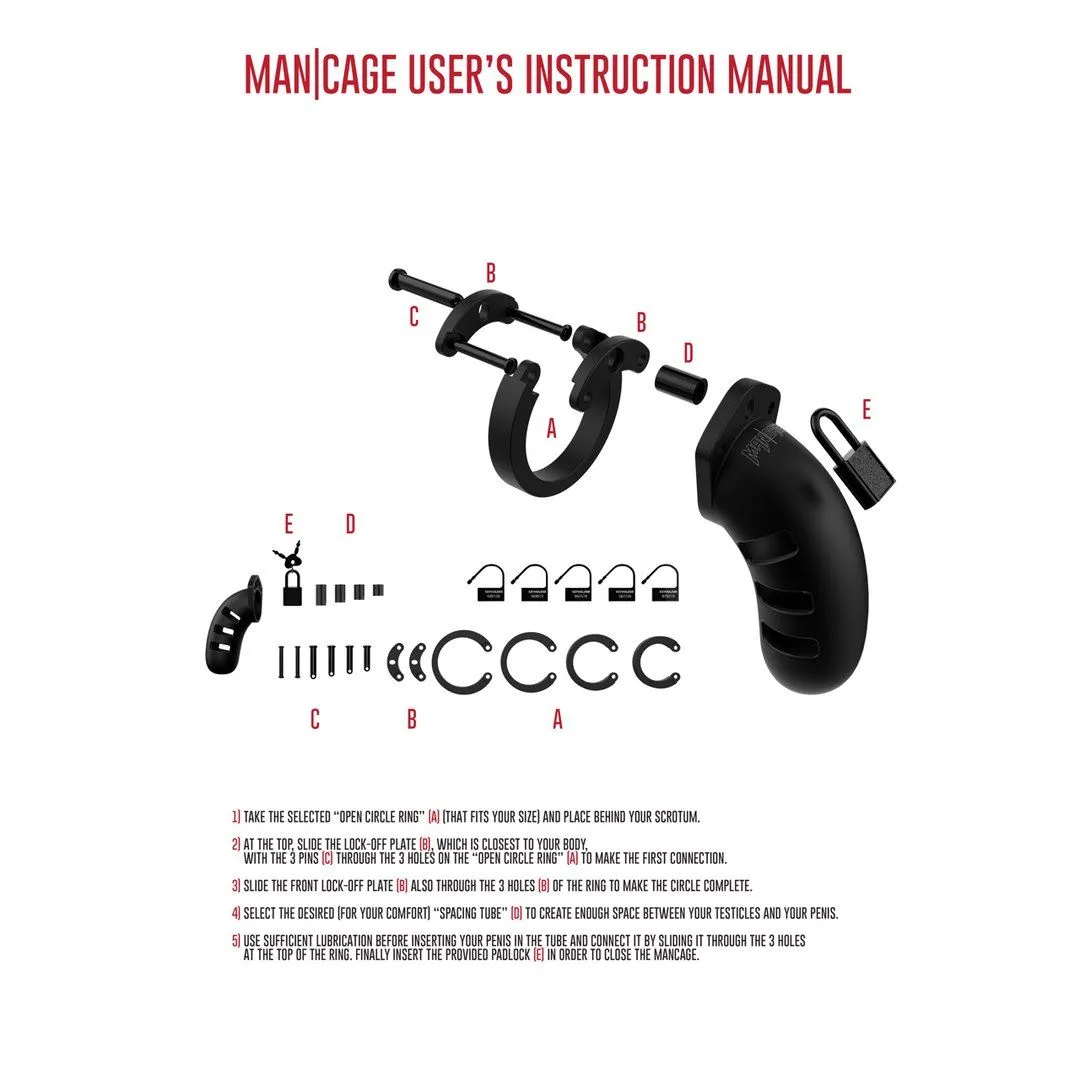 Пояс верности ManCage Model 21 (черный)