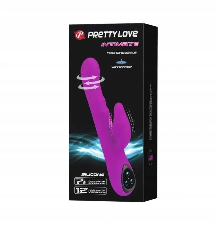 Pretty Love Intimate - Wibrator królik, Fioletowy, 25 cm