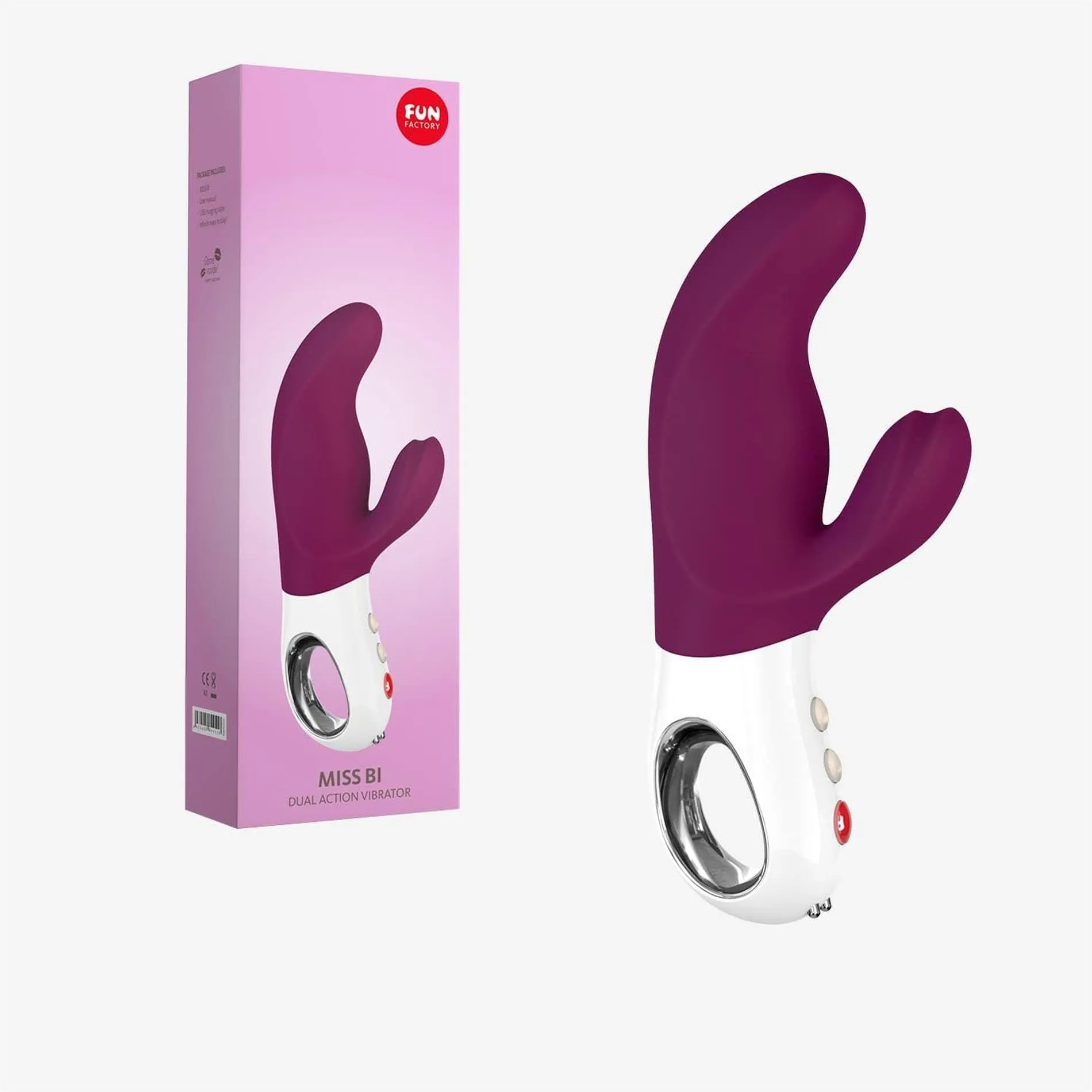 Вібратор Fun Factory Miss Bi, 17 см (бордовий)