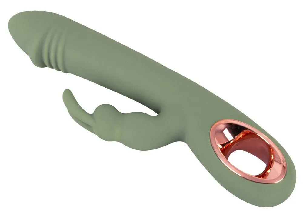 You2Toys Slim Rabbit Olive - Wibrator królik, Zielony, 21.4 cm