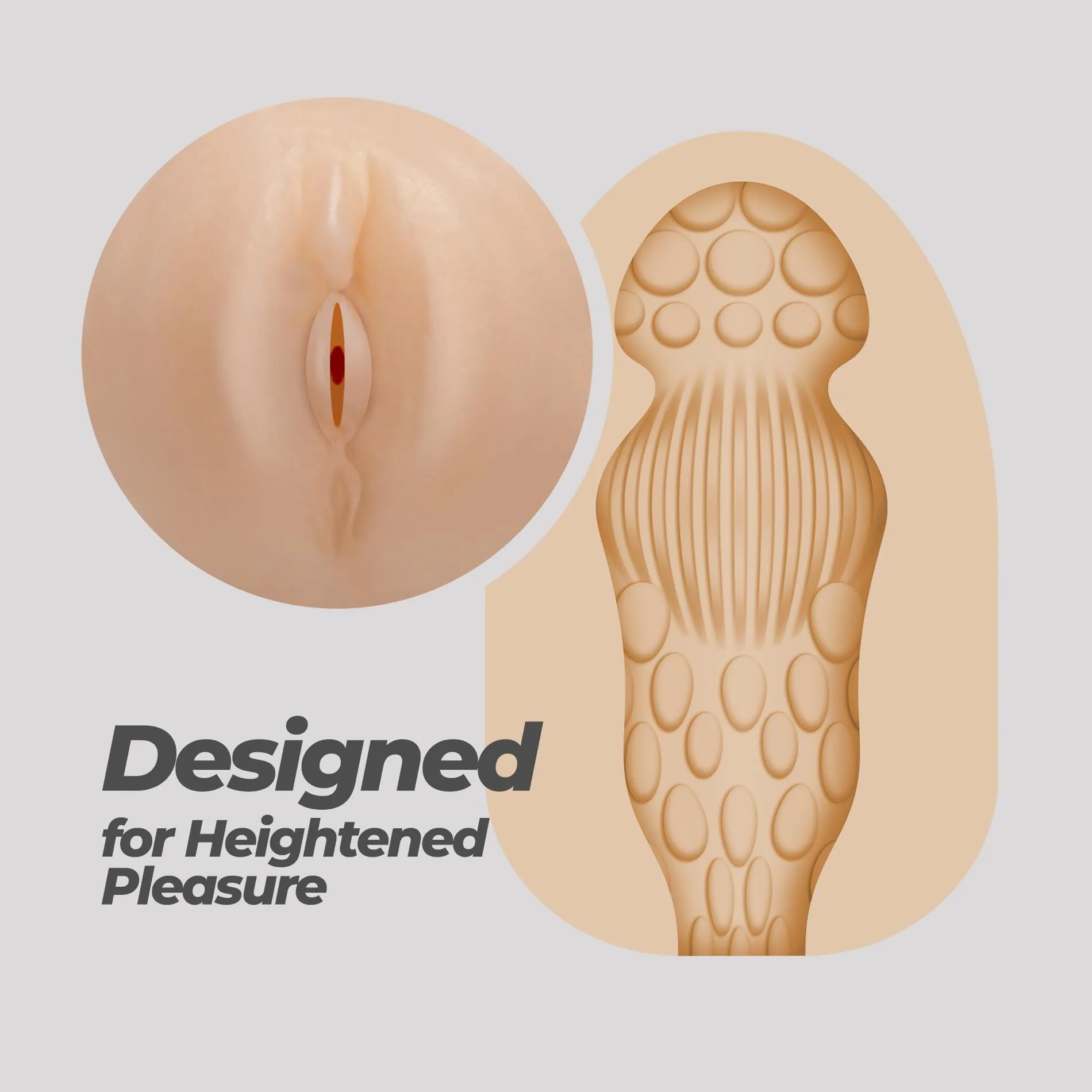 Crushious Ezy Egg The Novice - Masturbator jajko, W kolorze cielistym, 8.7 cm