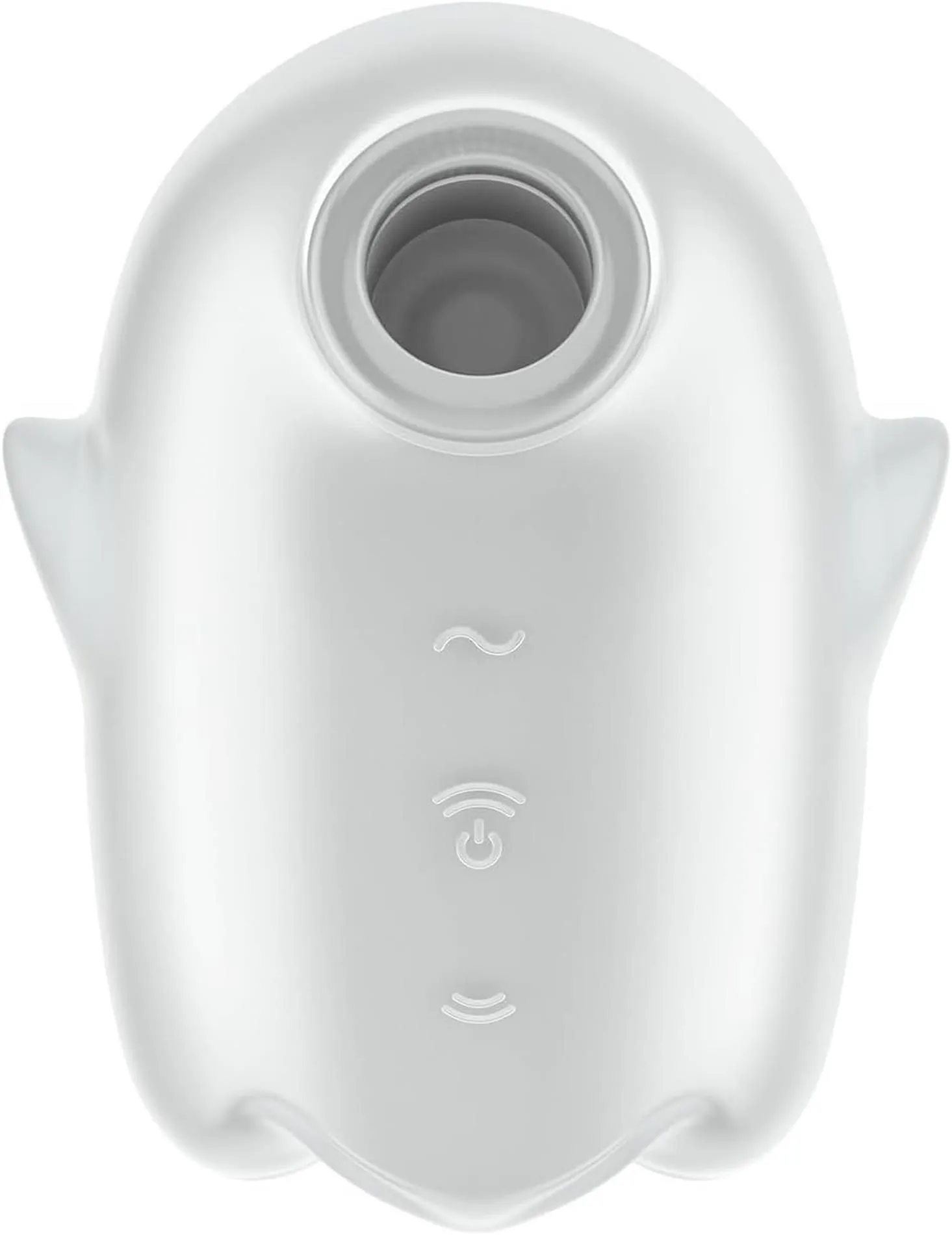 Вакуумний кліторальний стимулятор з вібрацією Satisfyer Glowing Ghost (білий)