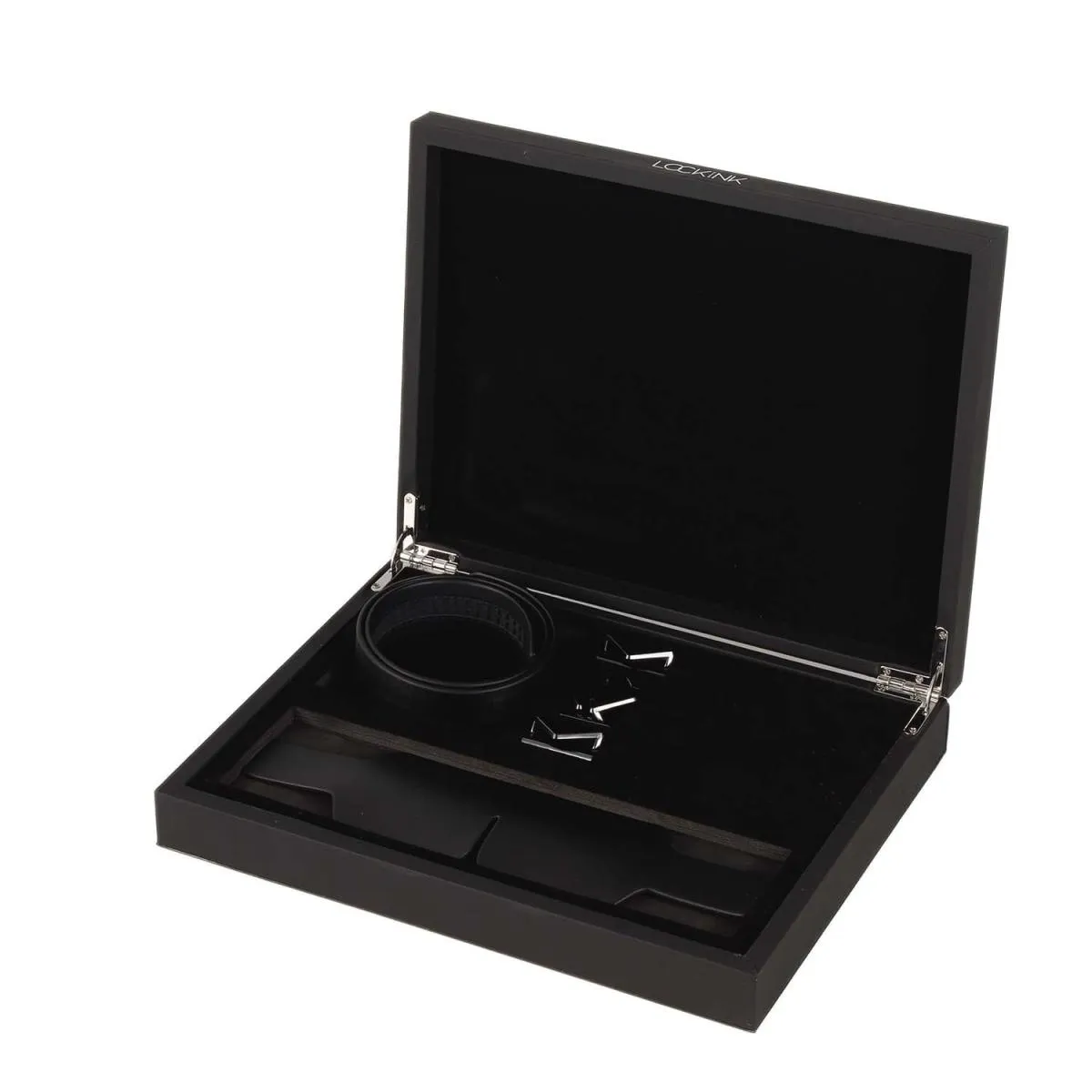 Маска на глаза Lockink Luxury Leather Blindfold Kit (черный)