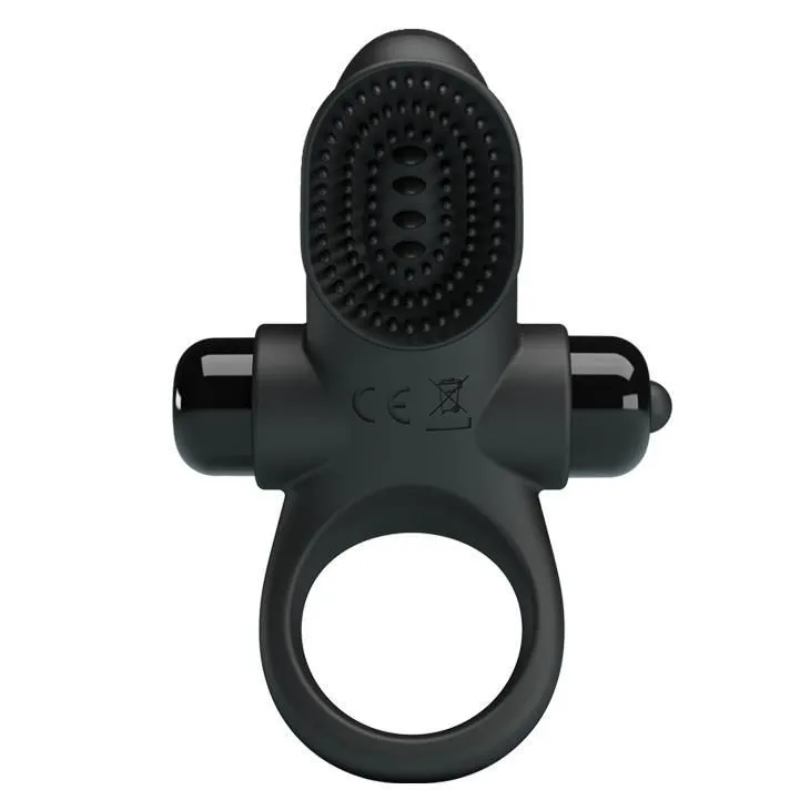 Ерекційне кільце Pretty Love Vibrant Penis Ring II, 8,6 см (чорний)