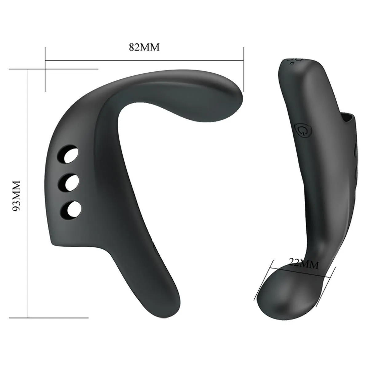 Вібратор на палець Pretty Love Fingering Vibrator Gorgon, 9,3 см (чорний)