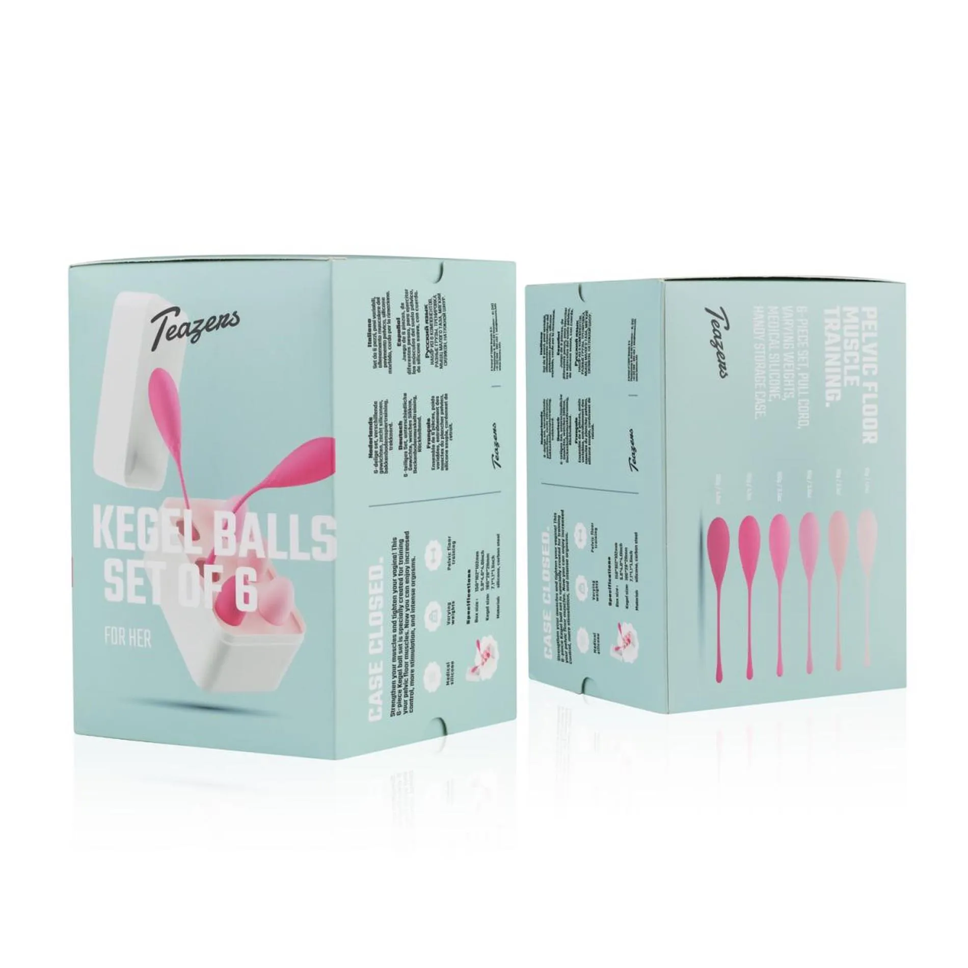 Набор вагинальных шариков Teazers Kegel Balls Set, 6 шт (розовый)