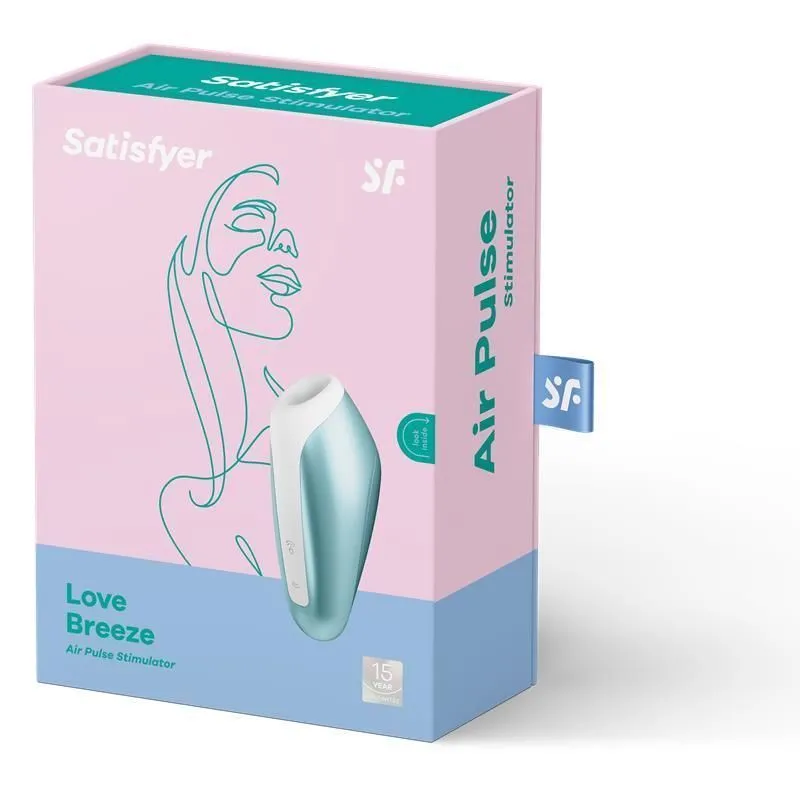 Вакуумний стимулятор клітора з вібрацією Satisfyer Love Breeze (блакитний)