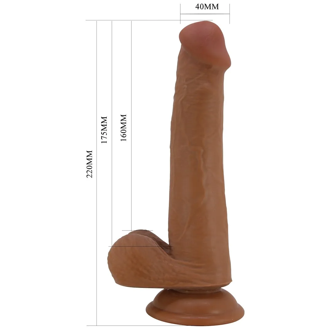 Фалоімітатор Pretty Love Sliding Skin Tallen 8.7", 22 см (коричневий)