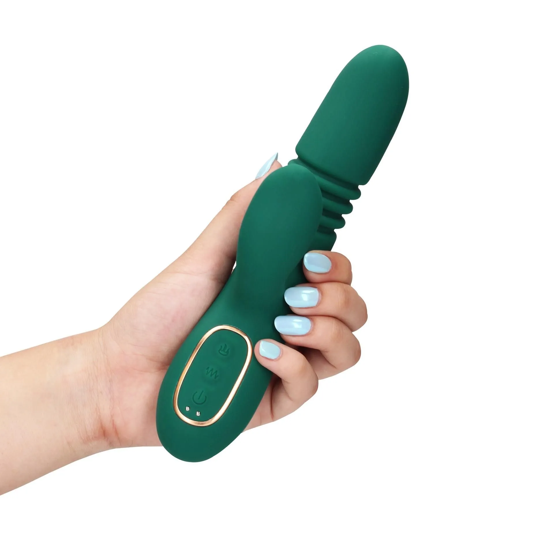 Loveline Thrusting - Wibrator królik, Zielony, 20.5 cm