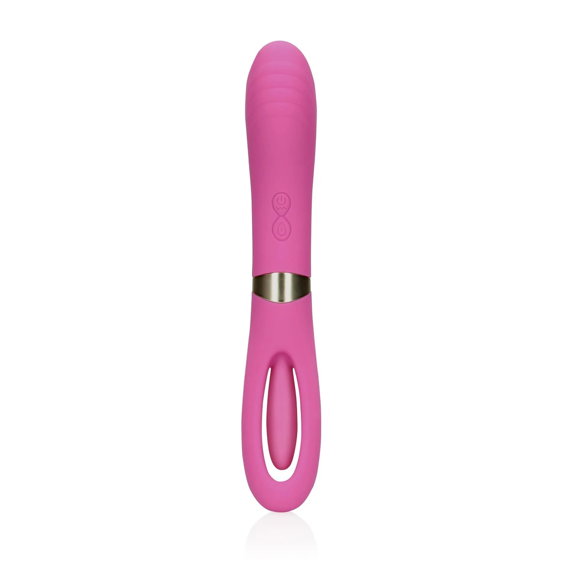 Вібратор Loveline Double Sided Flapping and G-Spot, 24 см (рожевий)