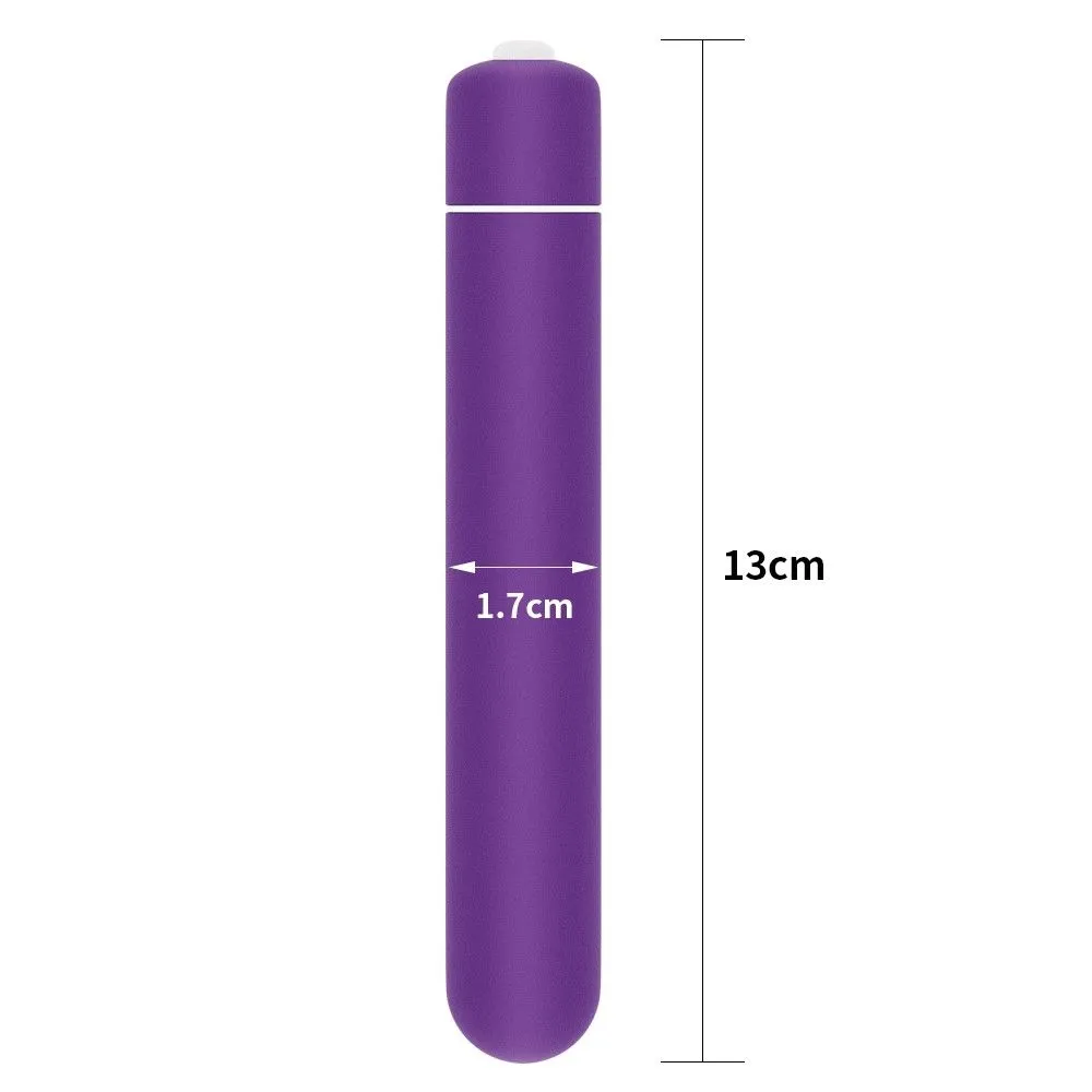 Мини-вибратор X-Basic Bullet, 10 скоростей, 13 см (фиолетовый)