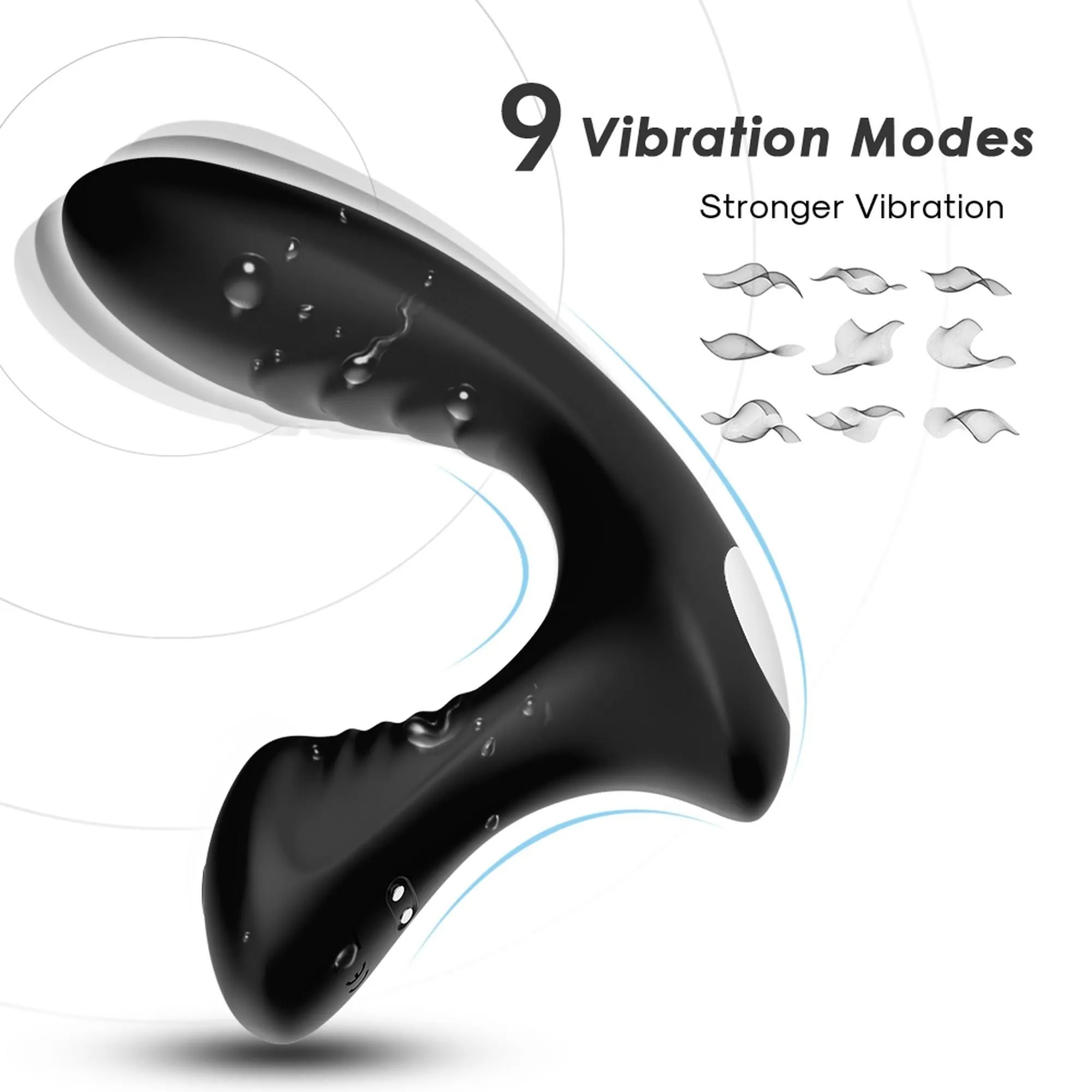 B - Series Joy Storm - Stymulator prostaty, Czarny, 15 cm