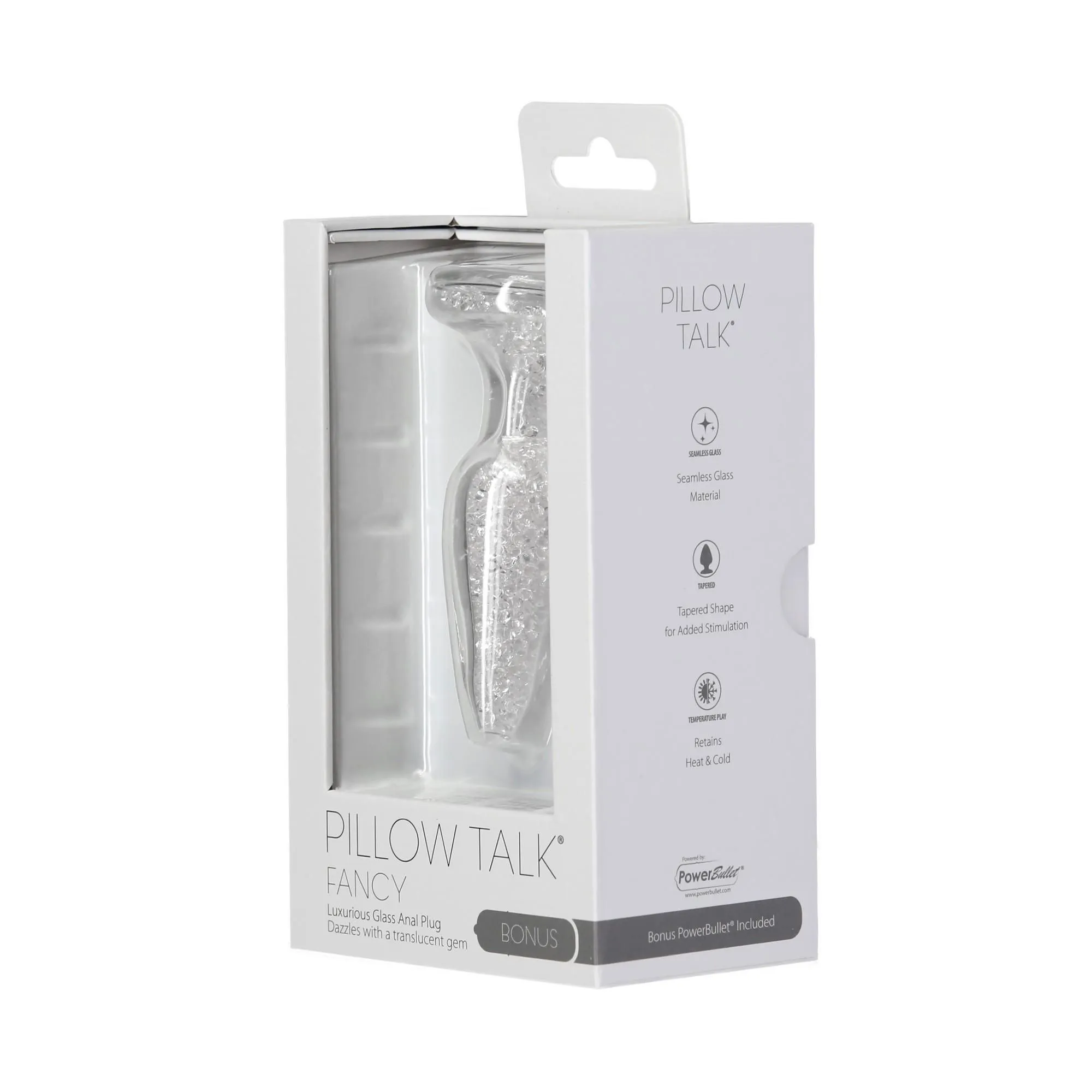 Анальна пробка Pillow Talk Fancy Luxurious Glass Anal Plug, 10.1 см (прозорий)
