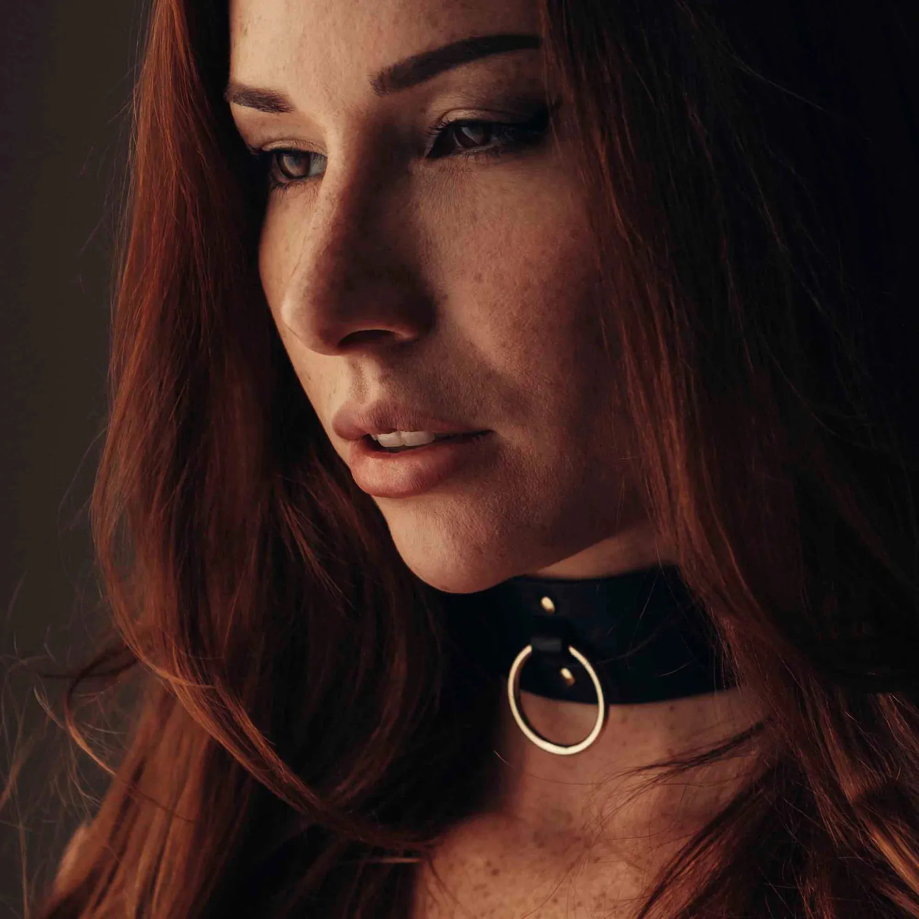 Ошейник с поводком Bijoux Indiscrets Maze Wide Choker Black (черный)