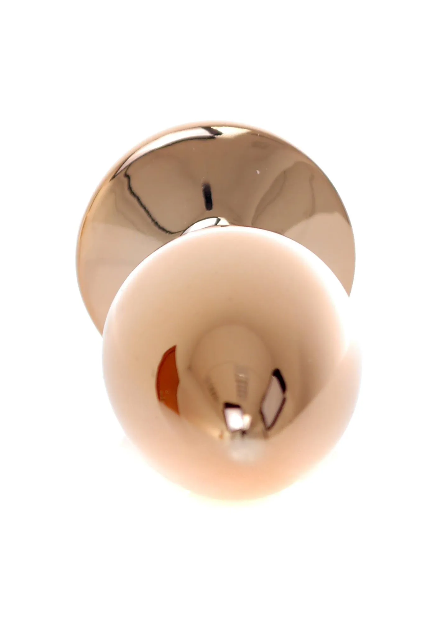 Анальна пробка B - Series HeavyFun Plug-Jewellery Red Gold, 7 см (персиковий)