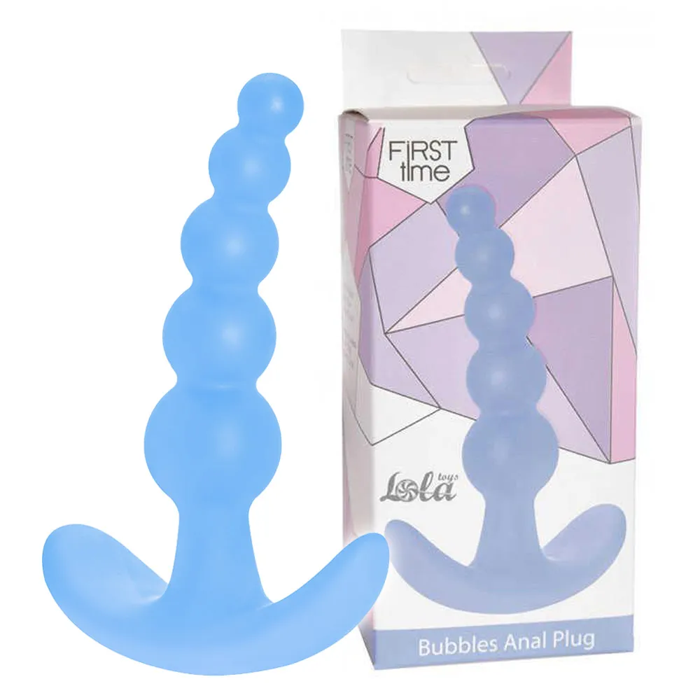 Lola Games Bubbles Anal Plug - Korek analny, Niebieski, 11.5 cm