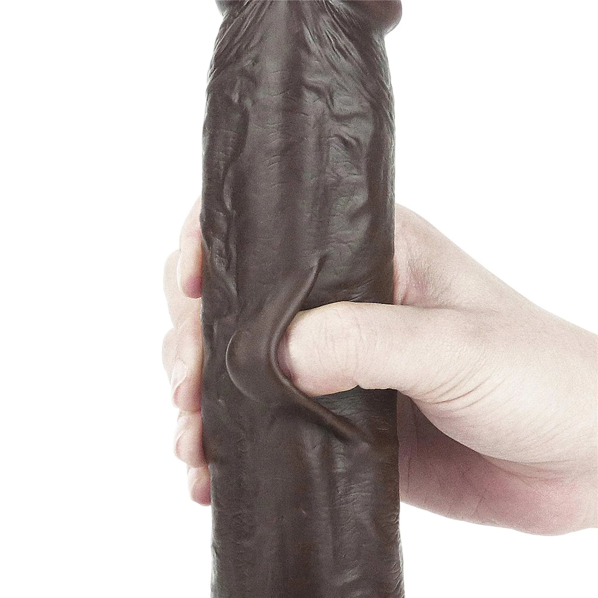 Lovetoy Sliding Skin - Dildo, Brązowy, 24 cm, XXXL