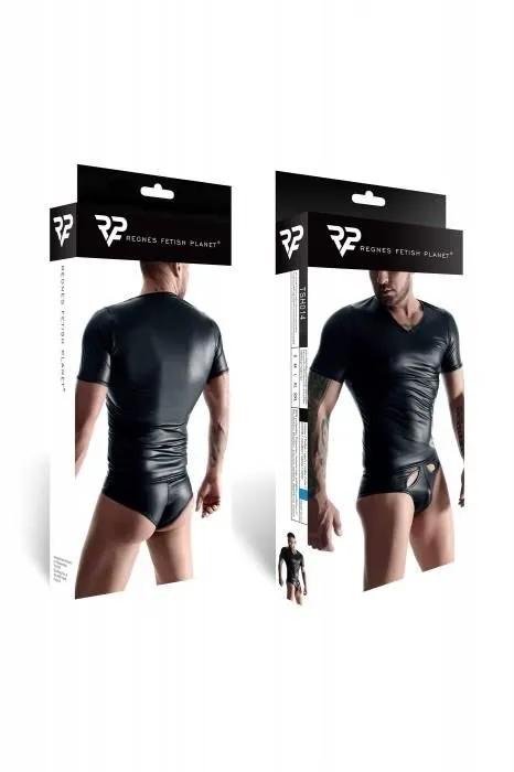 Футболка Regnes Fetish Planet wetlook otwartym, XXL (черный)