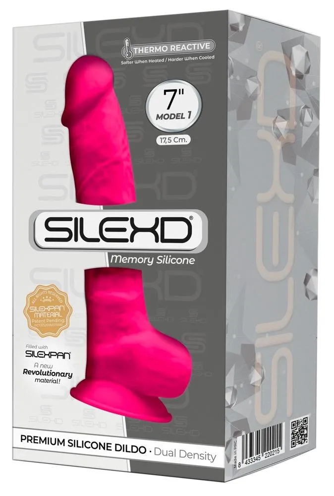 Фалоімітатор Silexd Premium Silicone Dildo Model 1 Size 7, 18,8 см (рожевий)