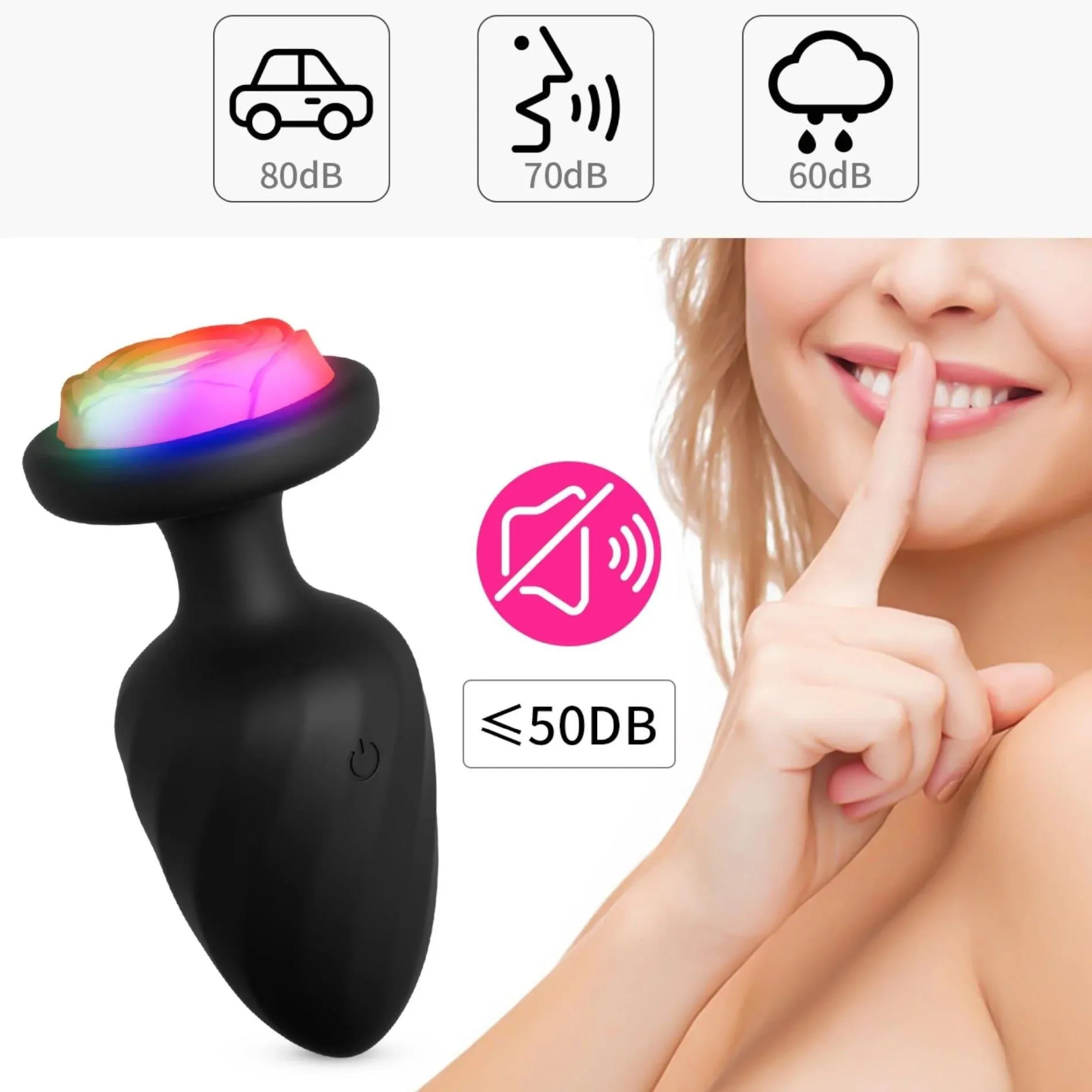Power Escorts Party Plug - Korek analny, Czarny, 9.9 cm