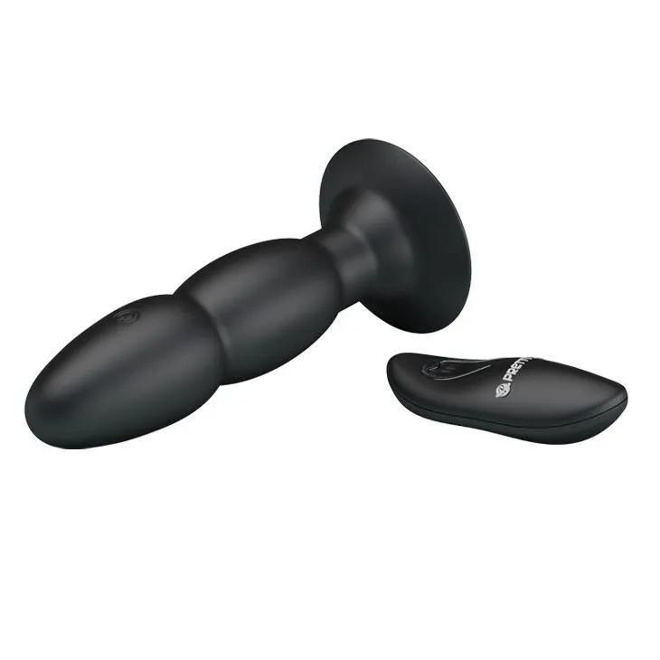 Анальна пробка Pretty Love RC Vibrating Butt Plug, 13,5 см (чорний)