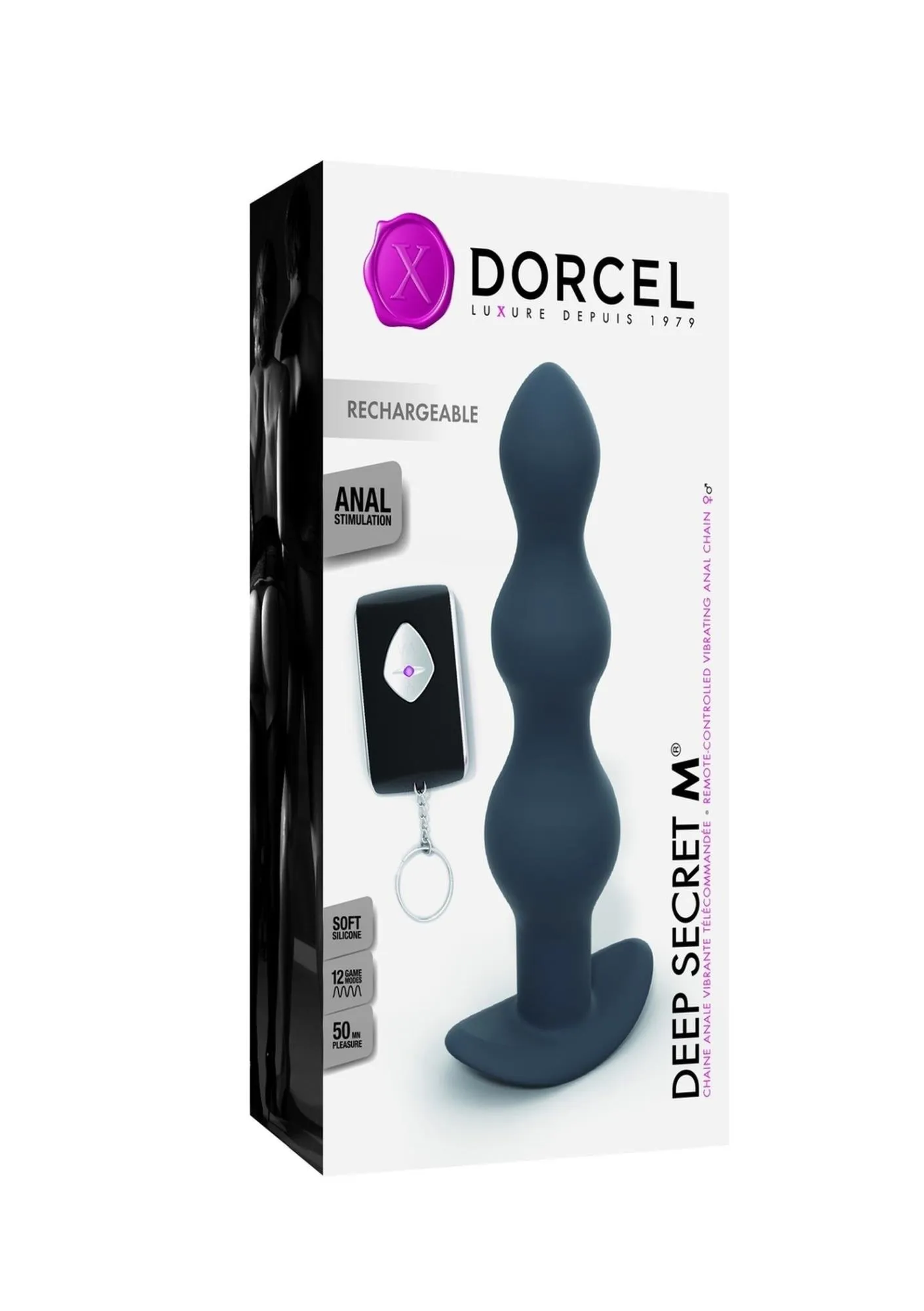 Анальная пробка Dorcel Deep Secret M, 17 см (синий)