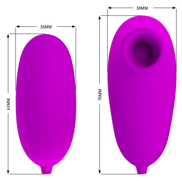 Вібратор з вакуумним стимулятором клітора Pretty Love Suction & Vibro Bullets (рожевий)