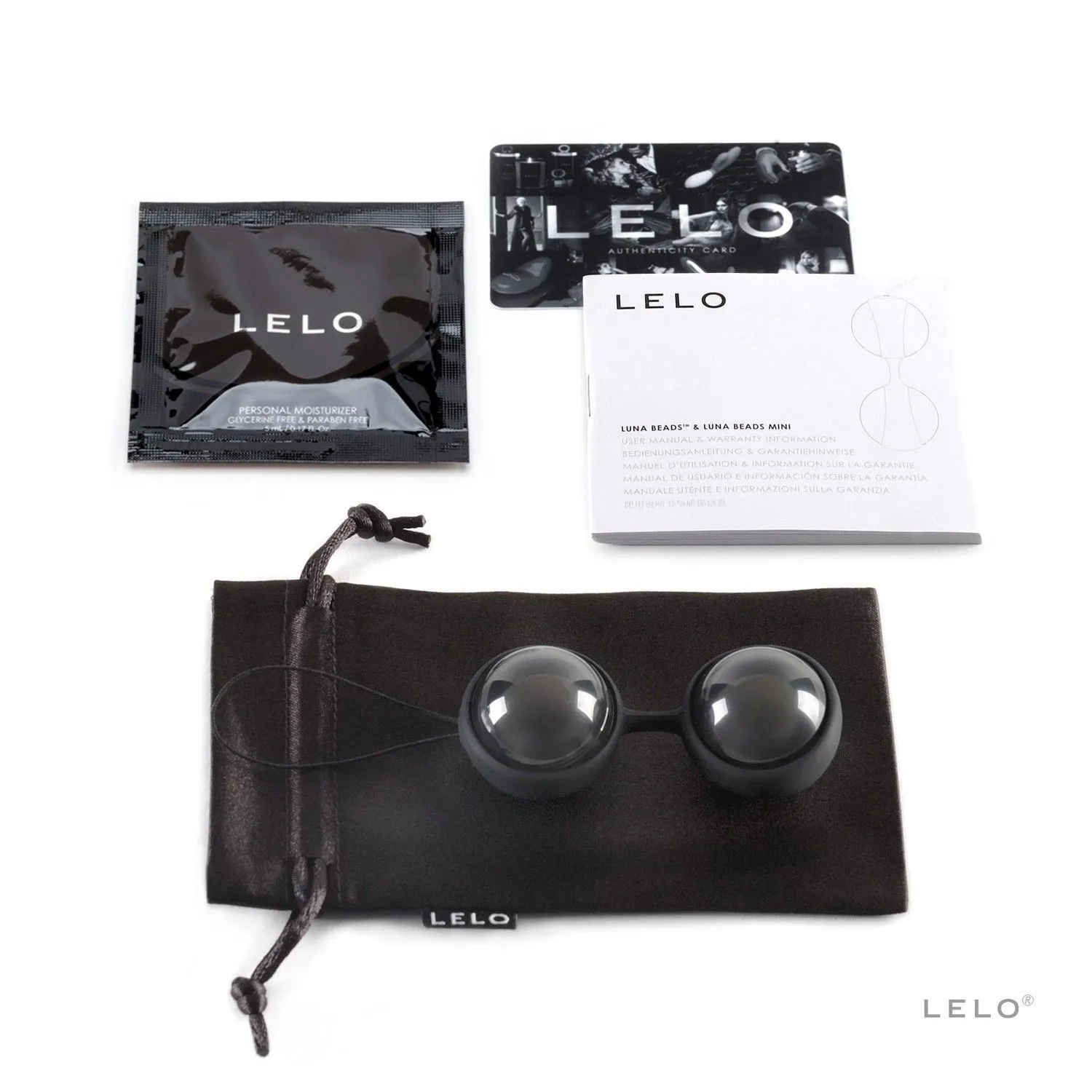 Вагинальные шарики Lelo Luna Beads Noir, 2,9 см (черный)