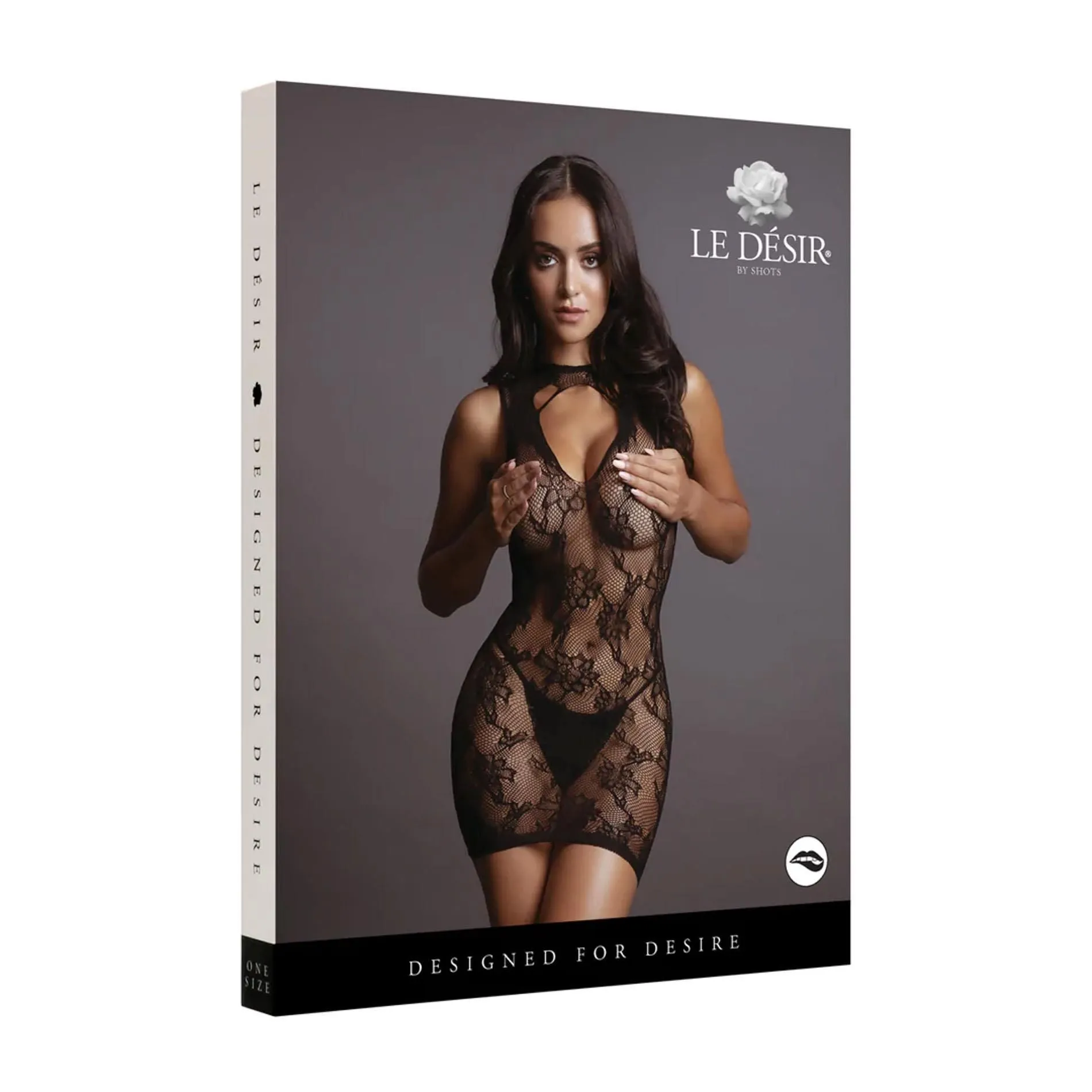 Міні-сукня Le Désir High Neck Lace, One Size (чорний)