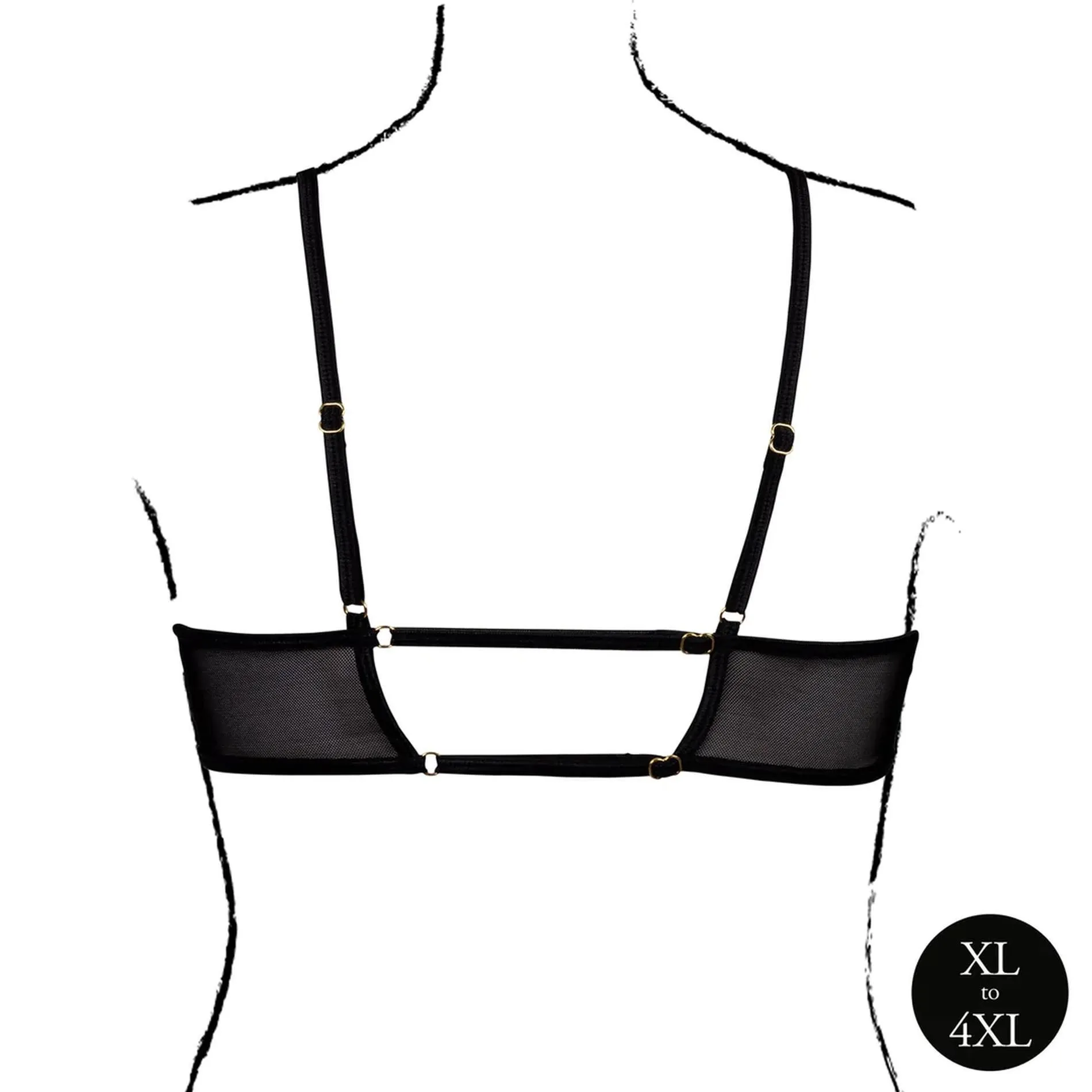 Le Désir Keyhole Mesh Bra - Biustonosz, Plus Size