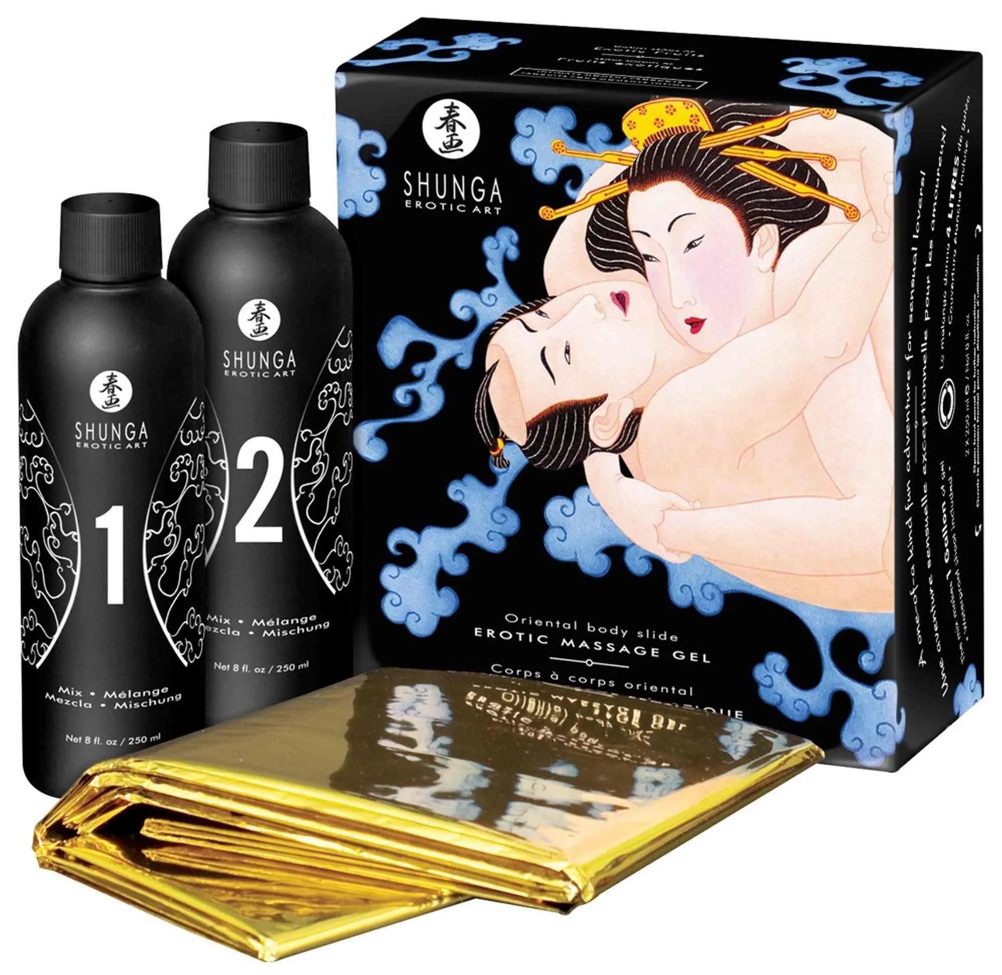 Гель для массажа Shunga Oriental Body-to-Body Exotic Fruits, 2 x 250 мл