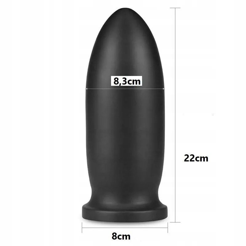 Большая анальная пробка LoveToy 9 " King Sized Anal Bomber, 20,3 см (черный)