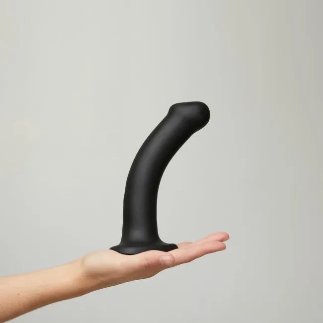 Strap-on-me Bendable Double Density - Dildo, Czarny, 18 cm, M