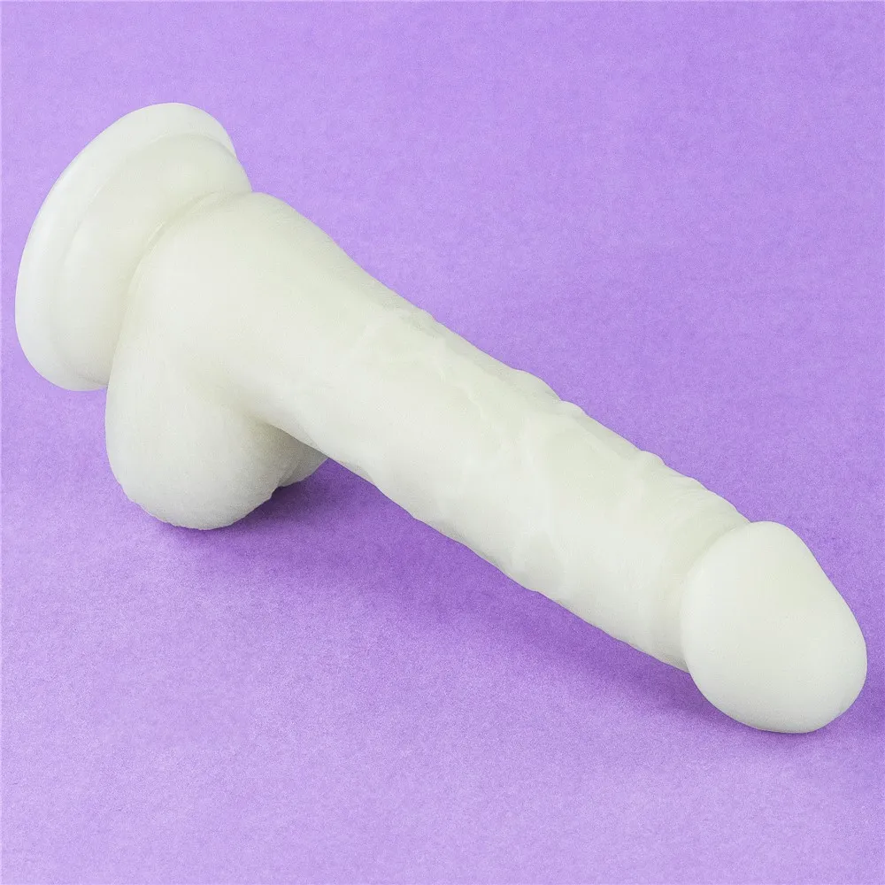 Неоновый фаллоимитатор LoveToy Lumino Play, 18 см (синий)