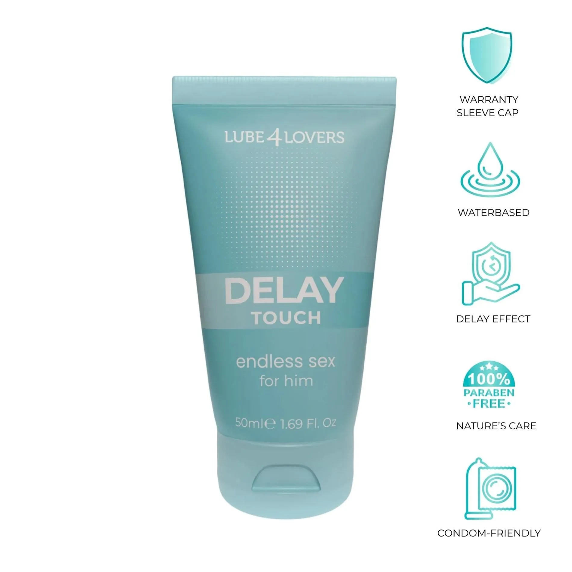 Lube4lovers Delay Touch - Żel przedłużający, Bezzapachowy, 50 ml