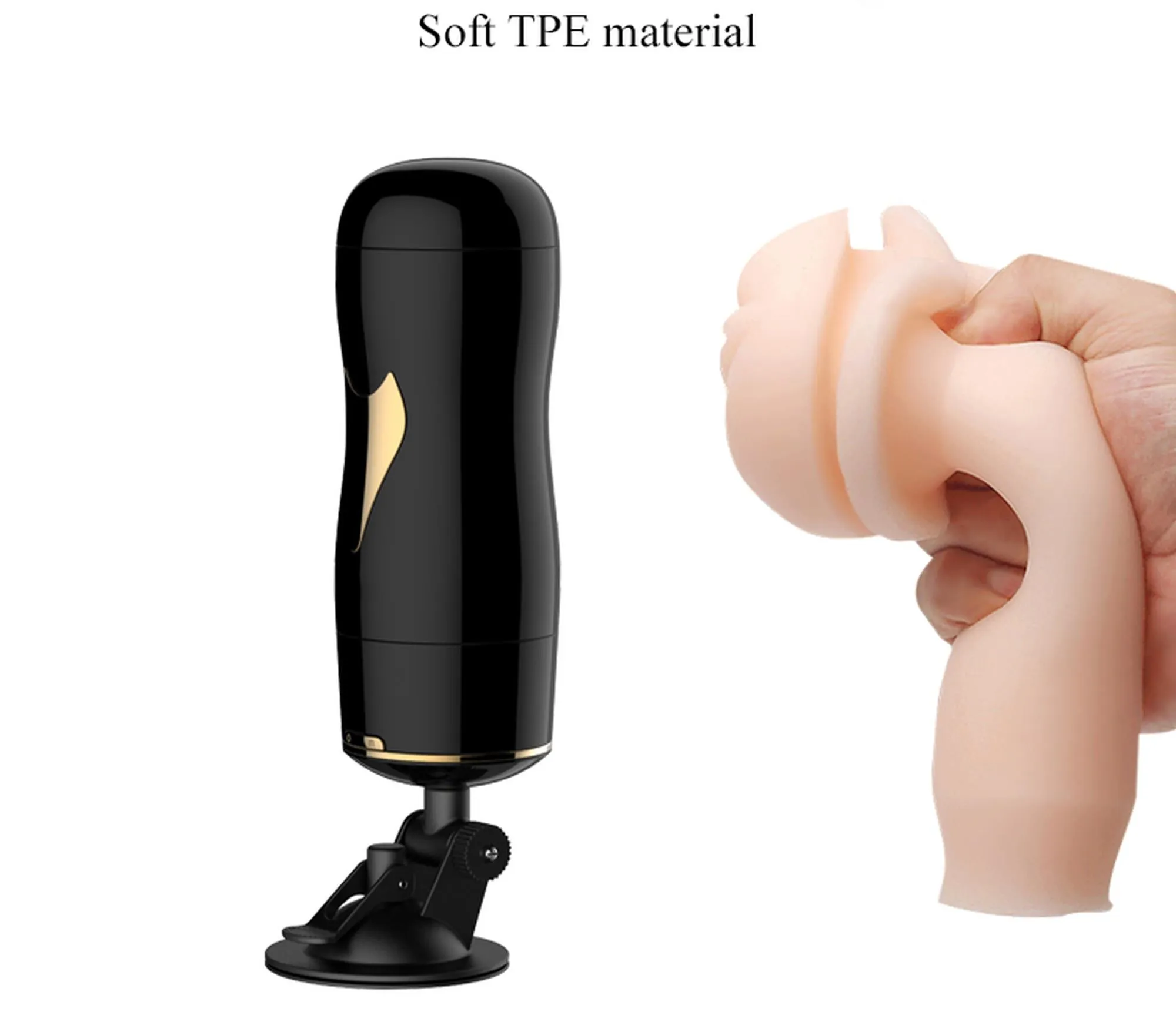B - Series Fox Fox - Masturbator automatyczny, Czarny, 24.8 cm
