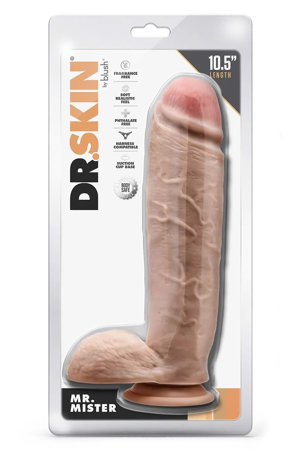 Фалоімітатор Blush Dr. Skin Mr. Mister, 27.9 см (тілесний)