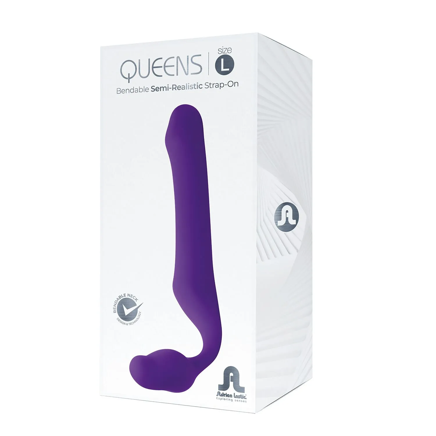 Безремневой страпон Adrien Lastic Queens L, 21.5 см (фиолетовый)