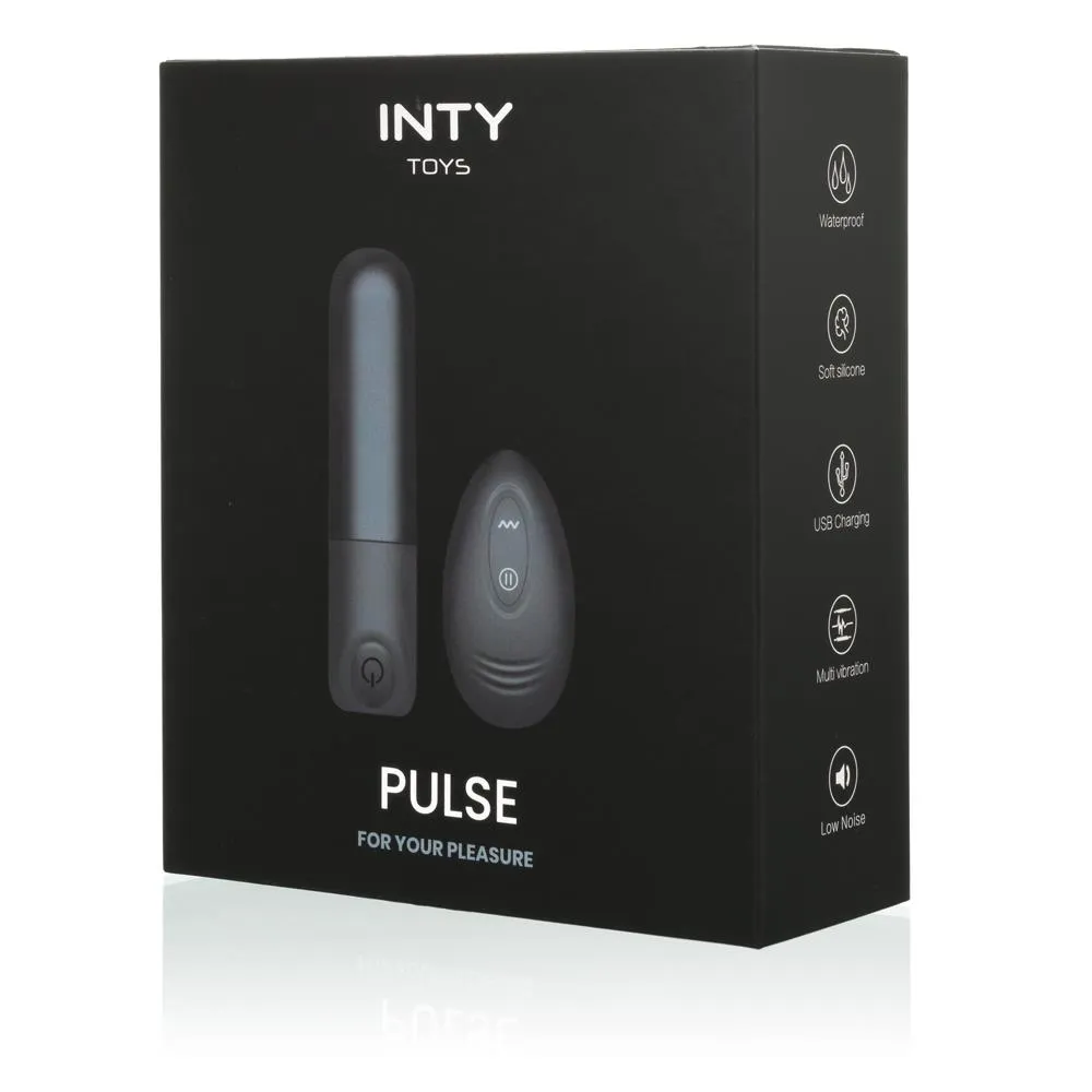 Міні-вібратор Inty Toys Pulse, 12 см (чорний)
